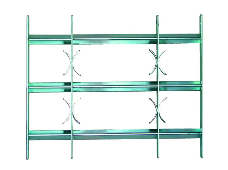 Alberts Fenstergitter Amsterdam 105 x 60 x 70 cm, galvanisch blau verzinkt