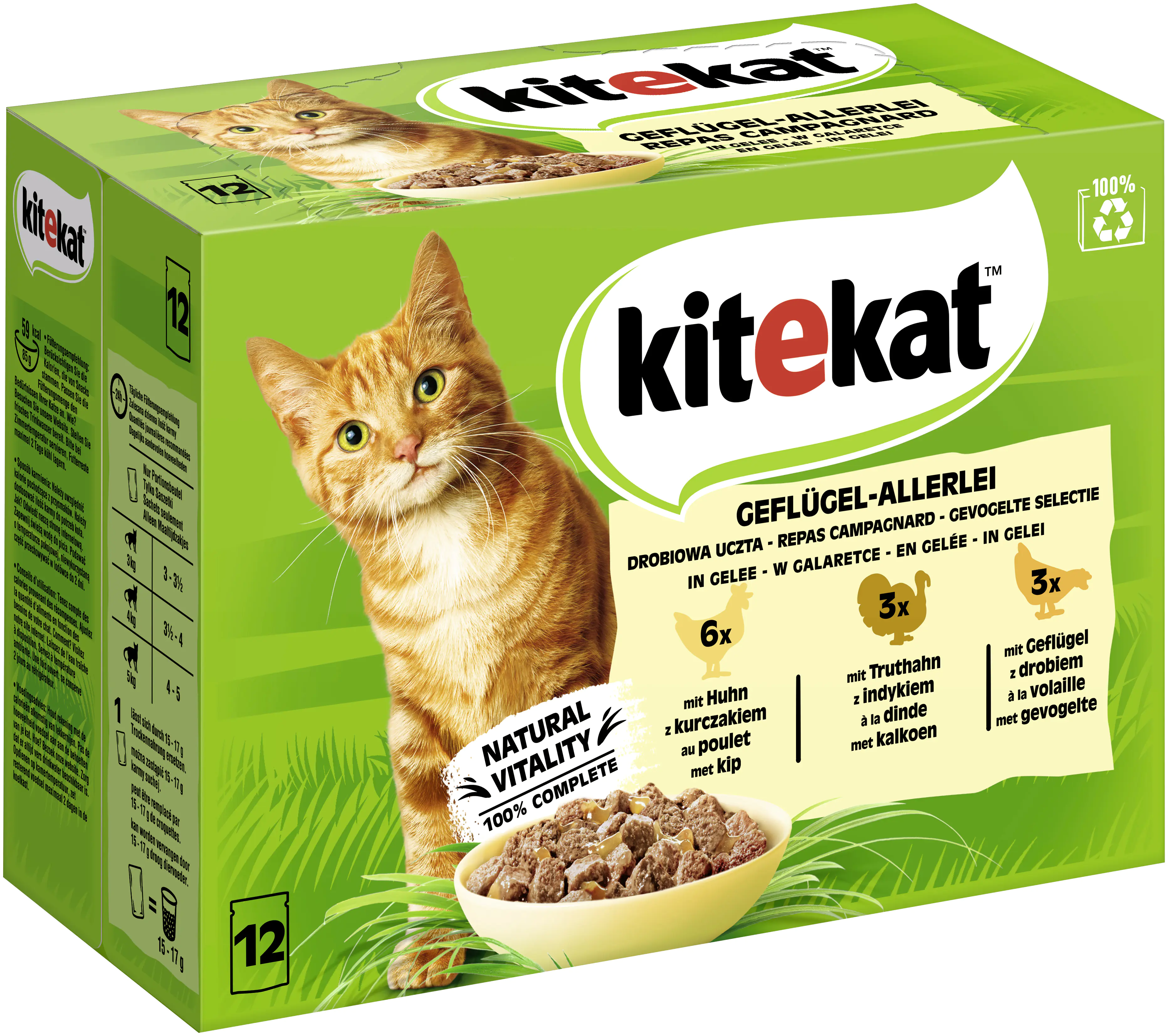 Kitekat Geflügelallerlei in Gelee Multipack 12x85 g Kitekat Geflügelallerlei in Gelee Multipack 12x85 g