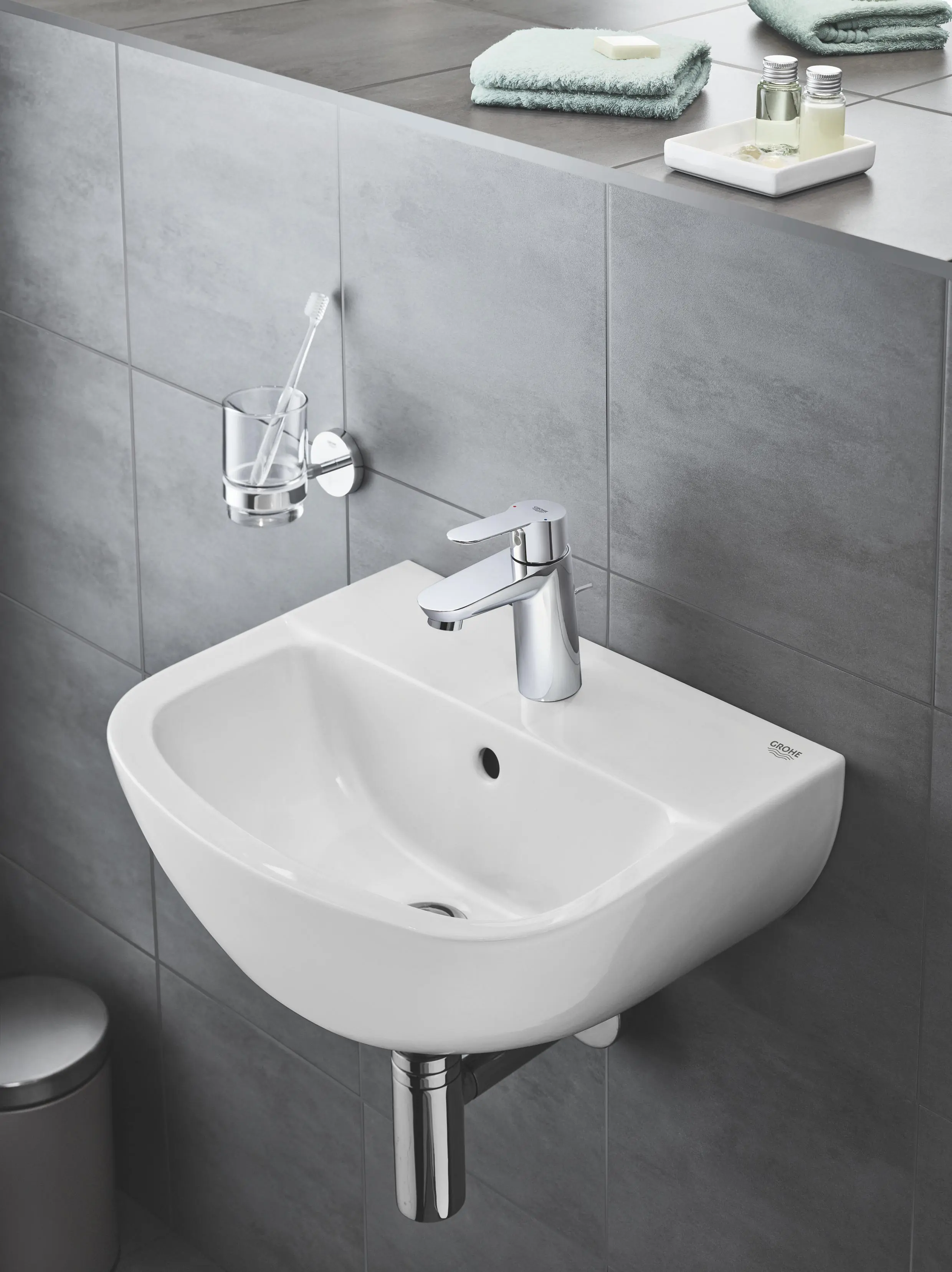 Grohe Waschtischarmatur BauEdge verchromt