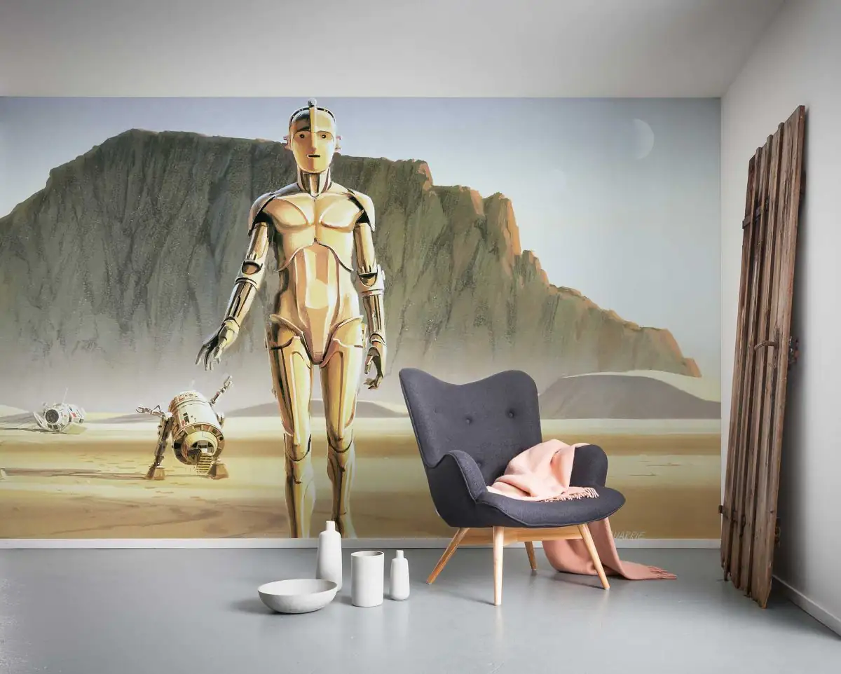 4055065510670_1 Komar Vlies Fototapete Star Wars Classic Droide 500 x 250 cm
