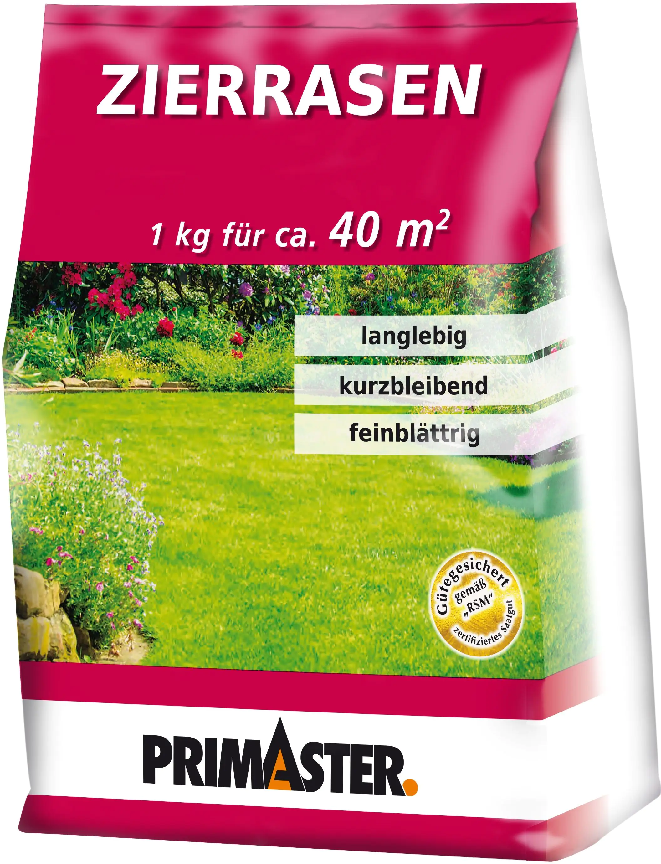 Primaster Rasensaatgut Zierrasen 1 kg, für ca. 40 m²