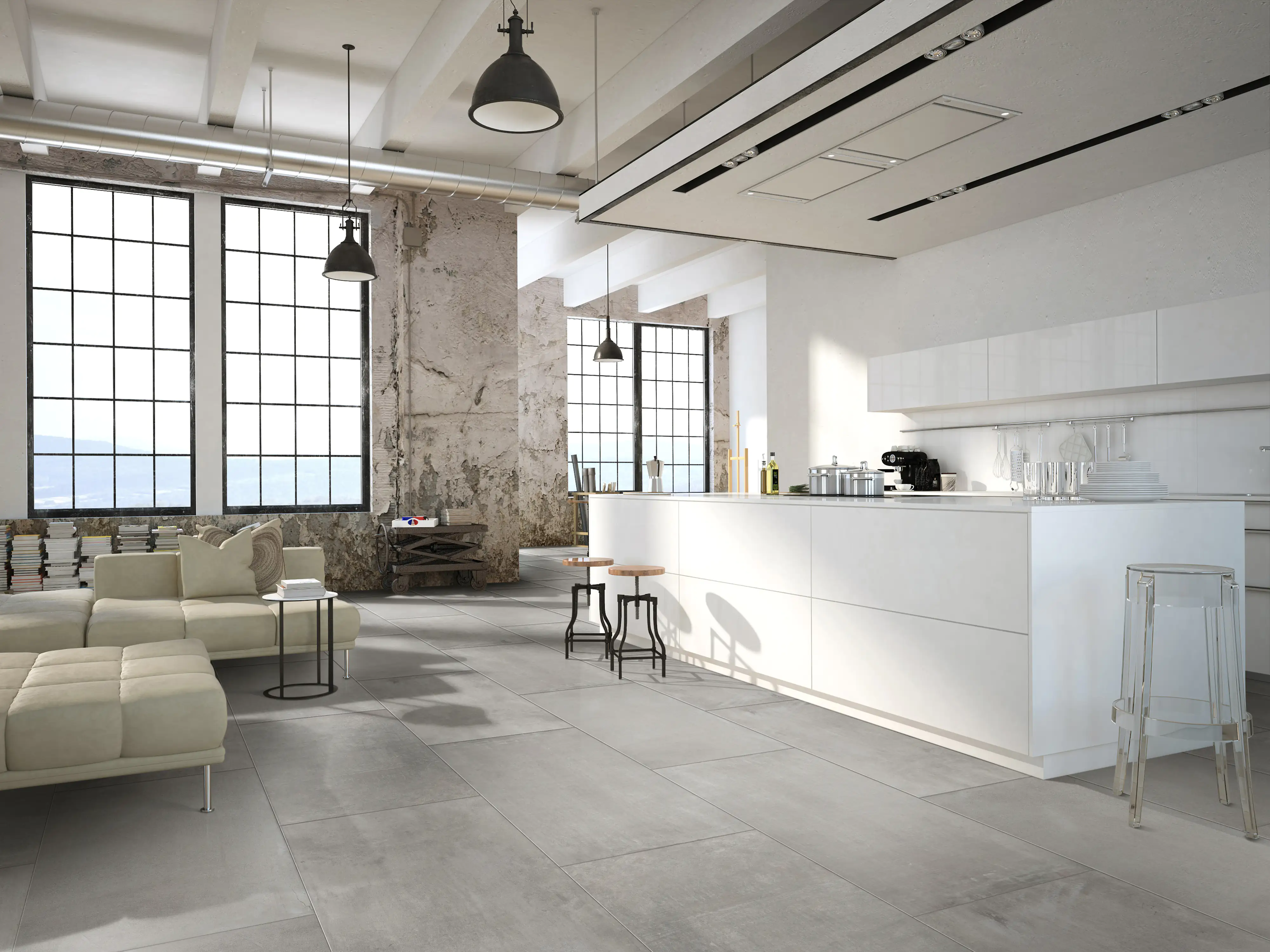 Wand- und Bodenfliese Feinsteinzeug Infinity 60 x 120 cm grau Wand- und Bodenfliese Feinsteinzeug Infinity 60 x 120 cm grau