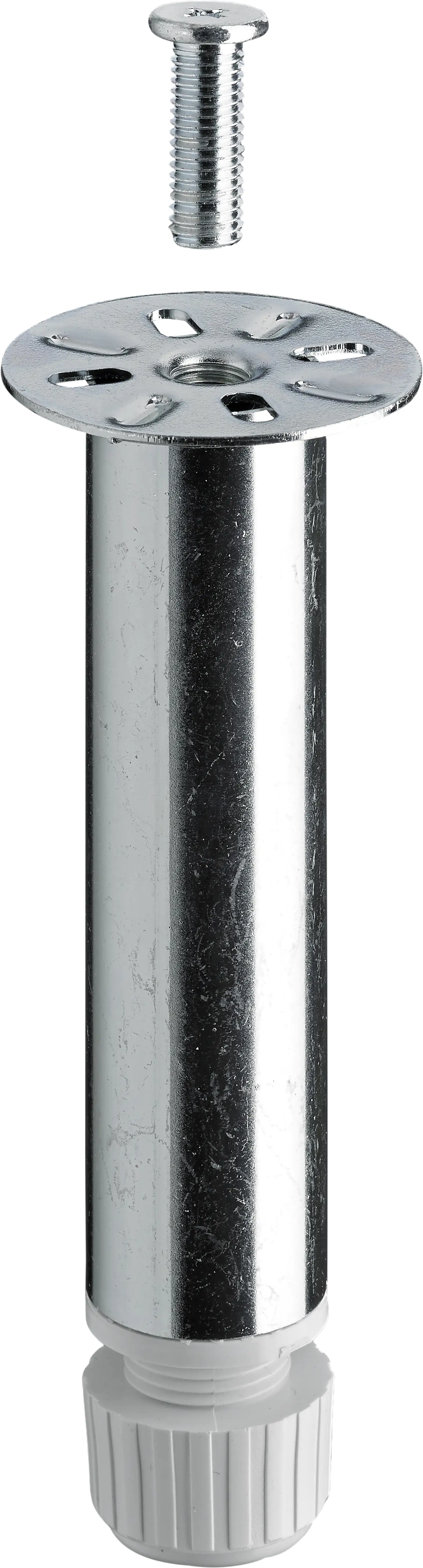 Hettich Sockelverstellfuß 150 mm 3 - 4 kg , verchromt