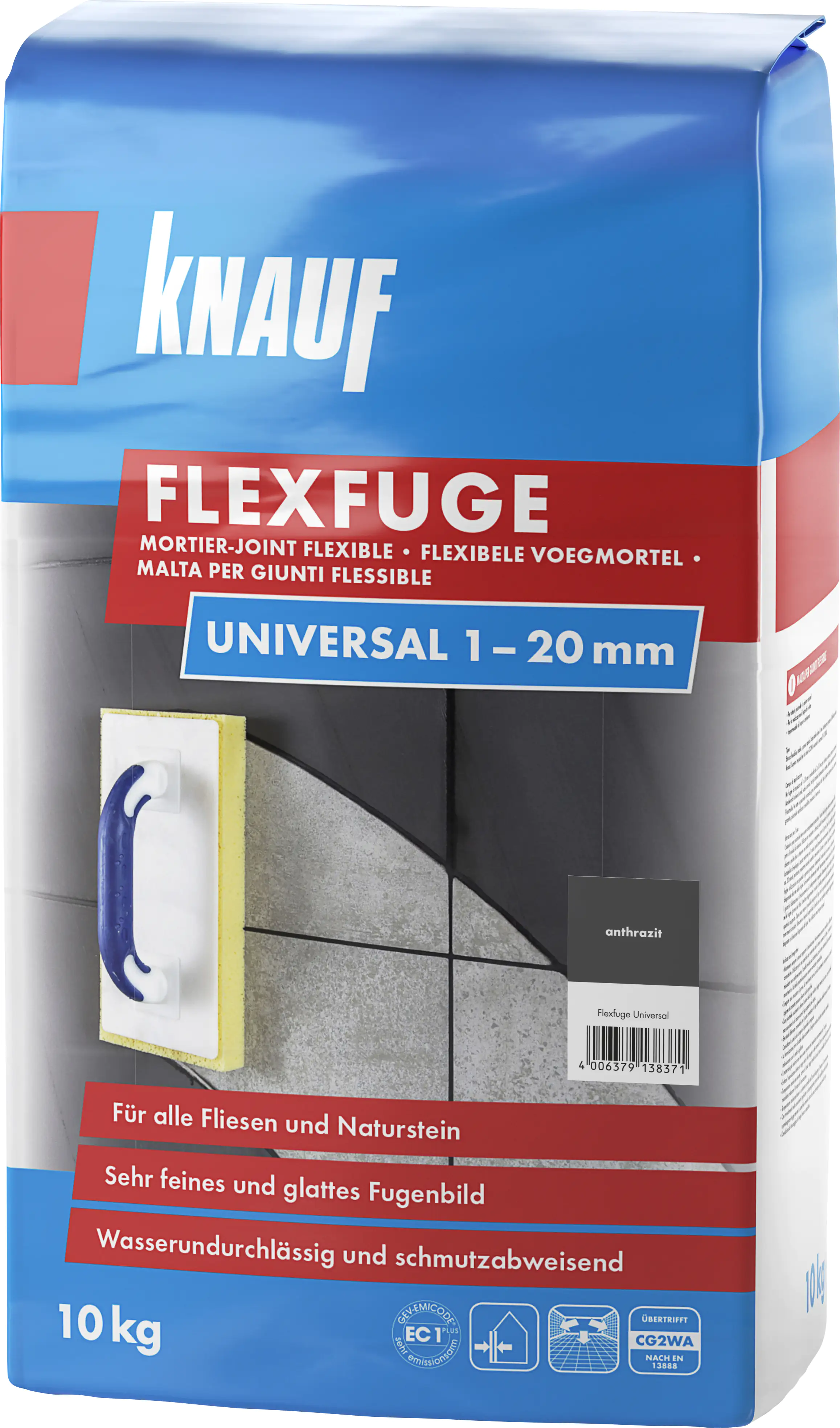 Knauf Fugenmörtel Flexfuge Universal 1 20 mm anthrazit 10 kg kaufen