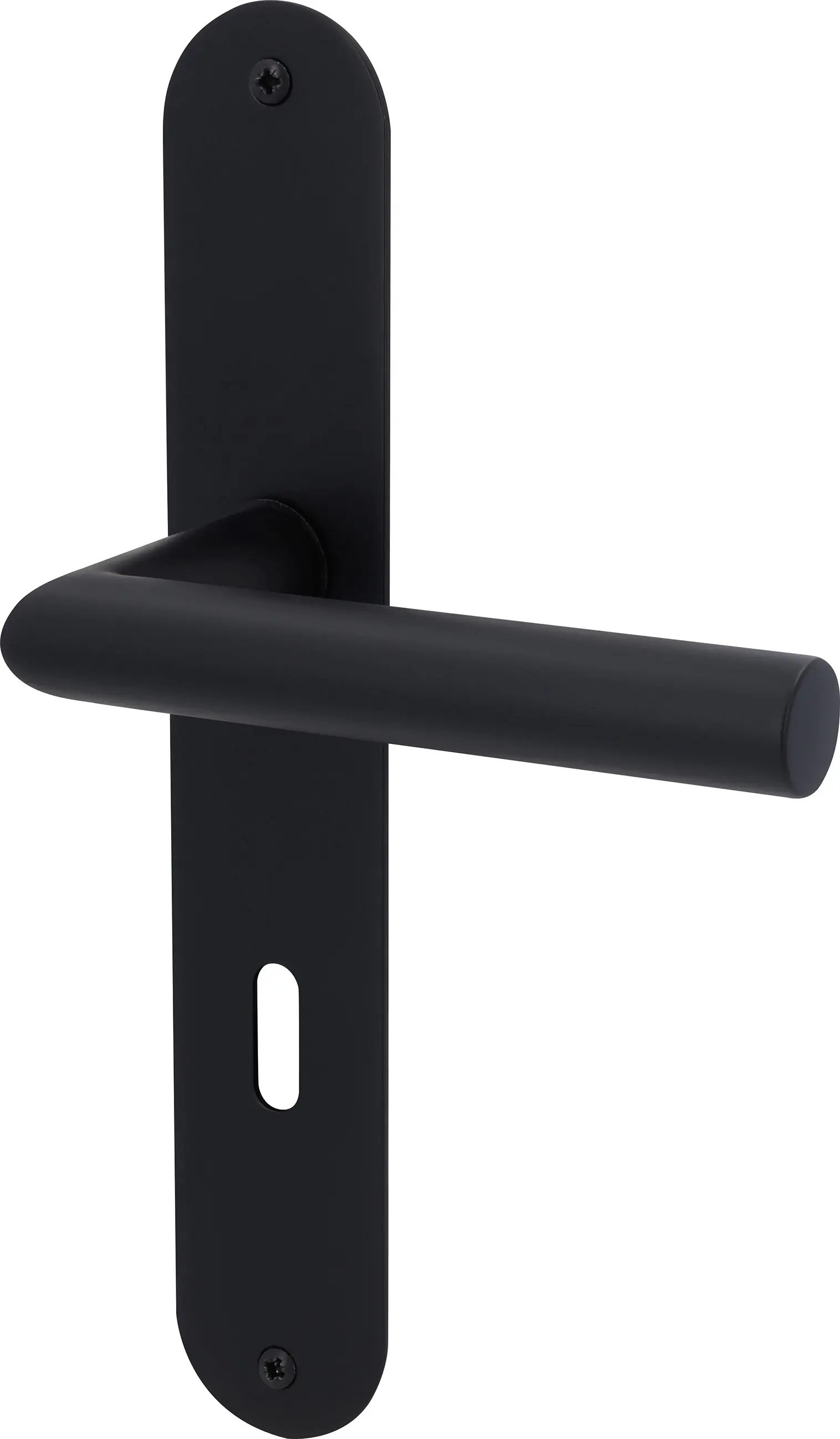 Alpertec Türgarnitur WC Langschild Martina BB Edelstahl schwarz matt 23,5 x 4 cm