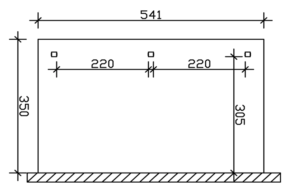 SKAN HOLZ Terrassenüberdachung Andria 541 x 350 cm Leimholz