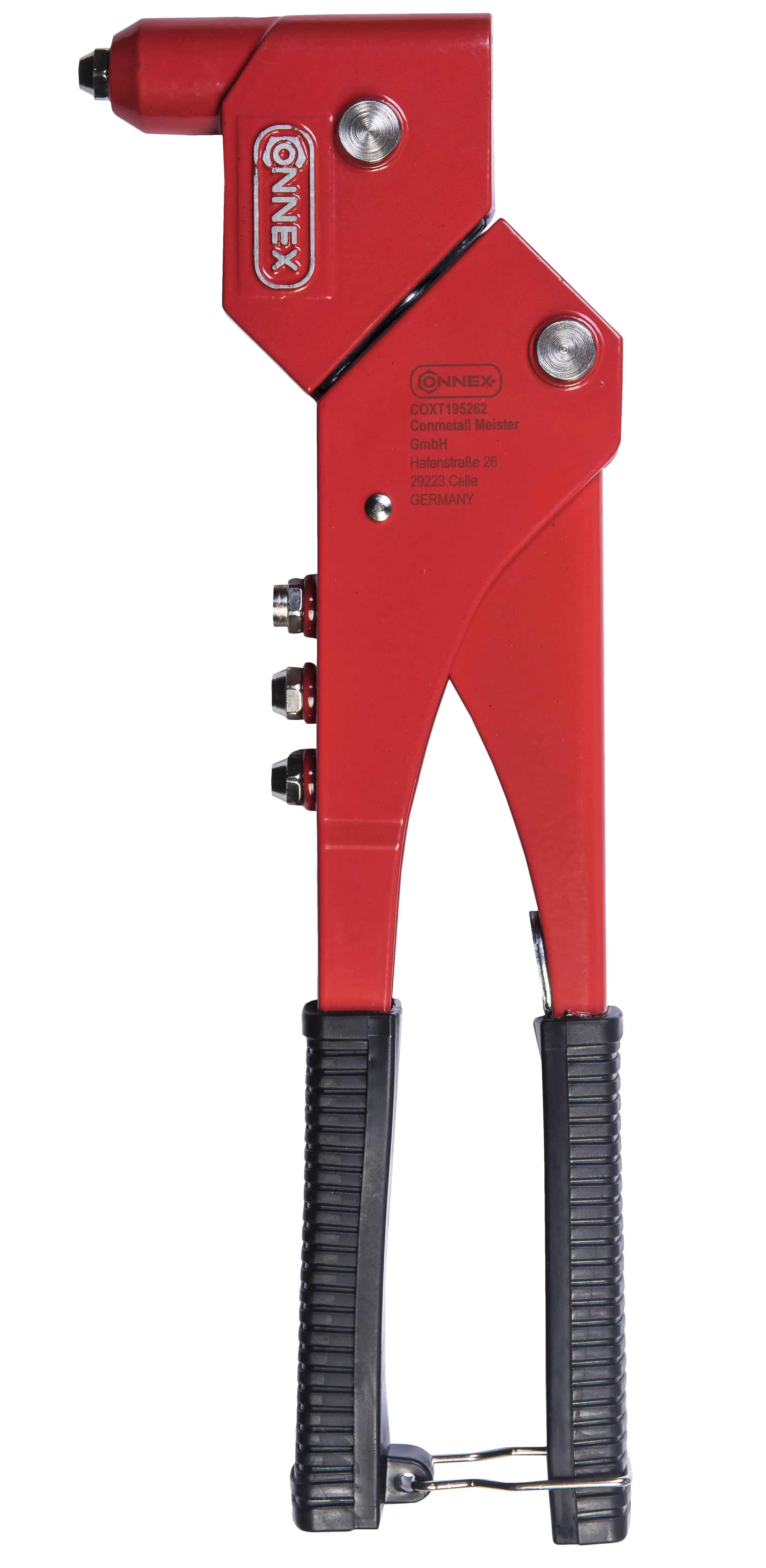 Blindnietzange Kopf um 360° drehbar mit 4 Einsätzen: 2,4, 3,2, 4,0, 4,8 mm