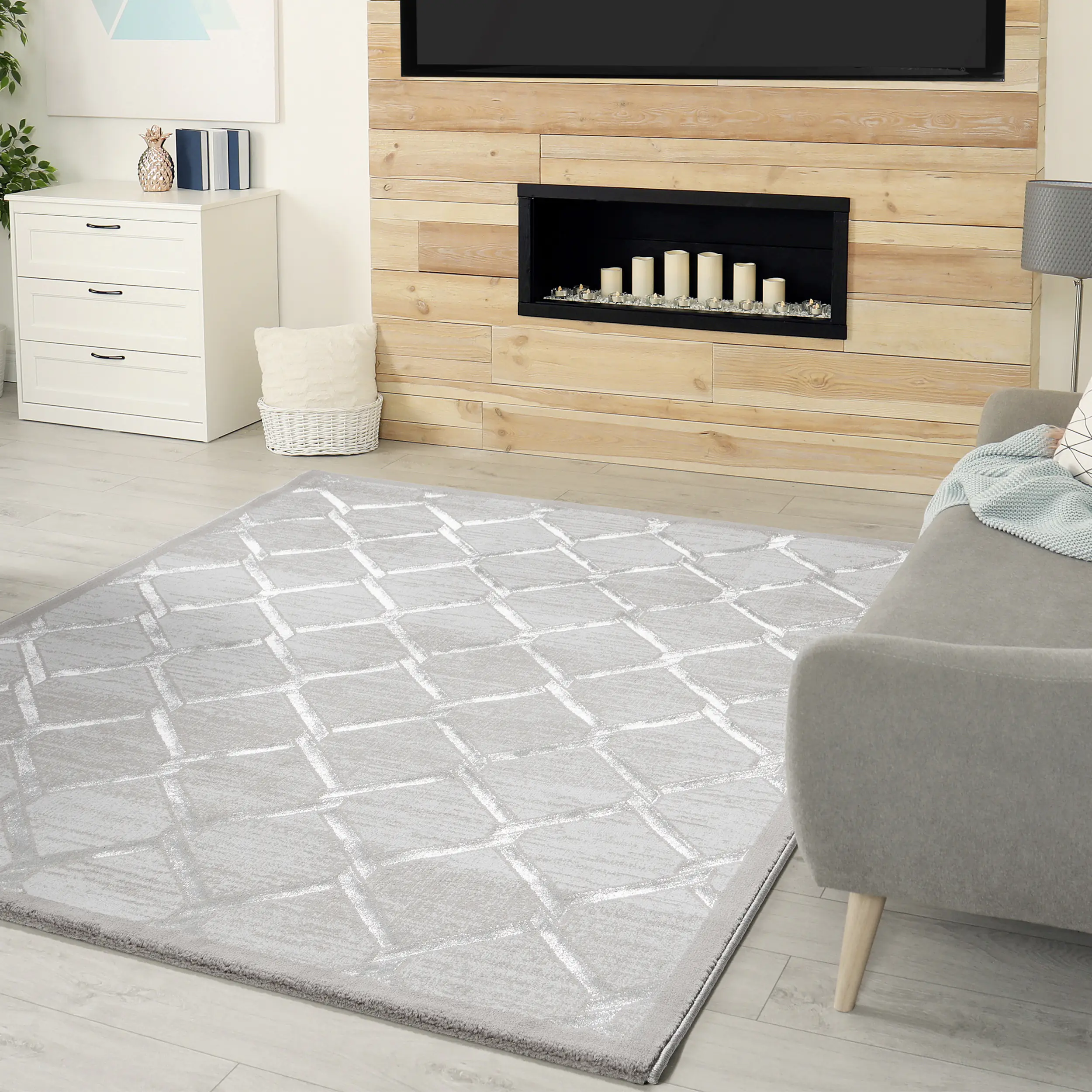 Teppich Lara 700 grau, 120 x 170 cm