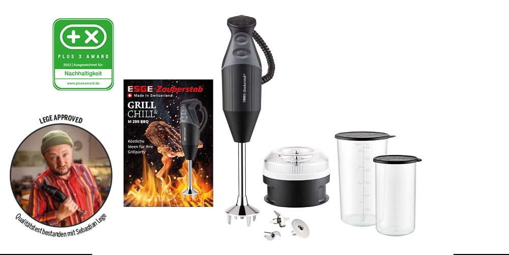 ESGE Stabmixer M 200 BBQ 200 W Rezeptbuch Zauberstab