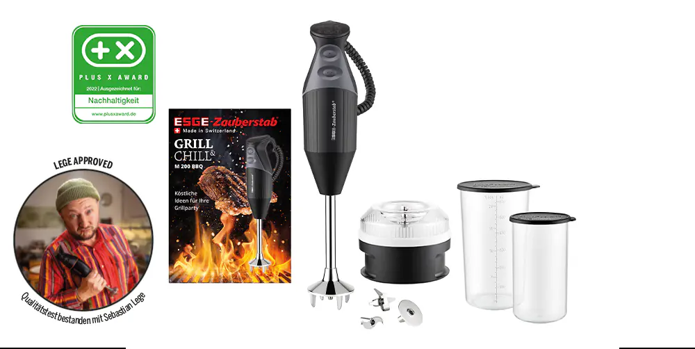 ESGE Stabmixer M 200 BBQ 200 W Rezeptbuch Zauberstab