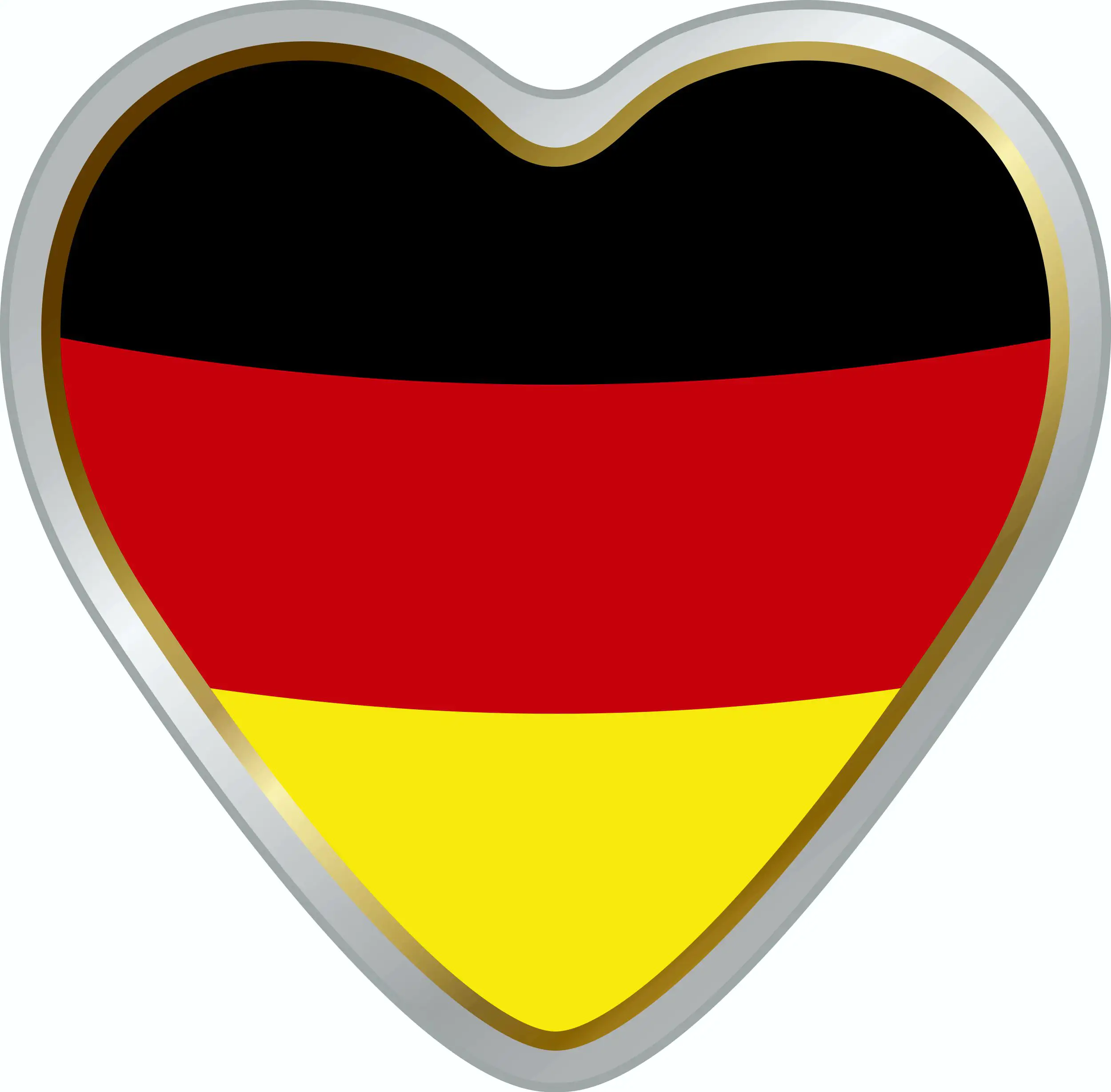 Hermann Schütz Aufkleber Herz Deutschland Dimension 40x40mm