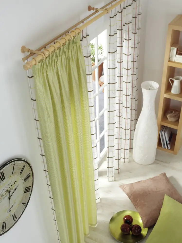 Gardinia Halter und Endkappe für U-Lauf, beige, 2-er Pack