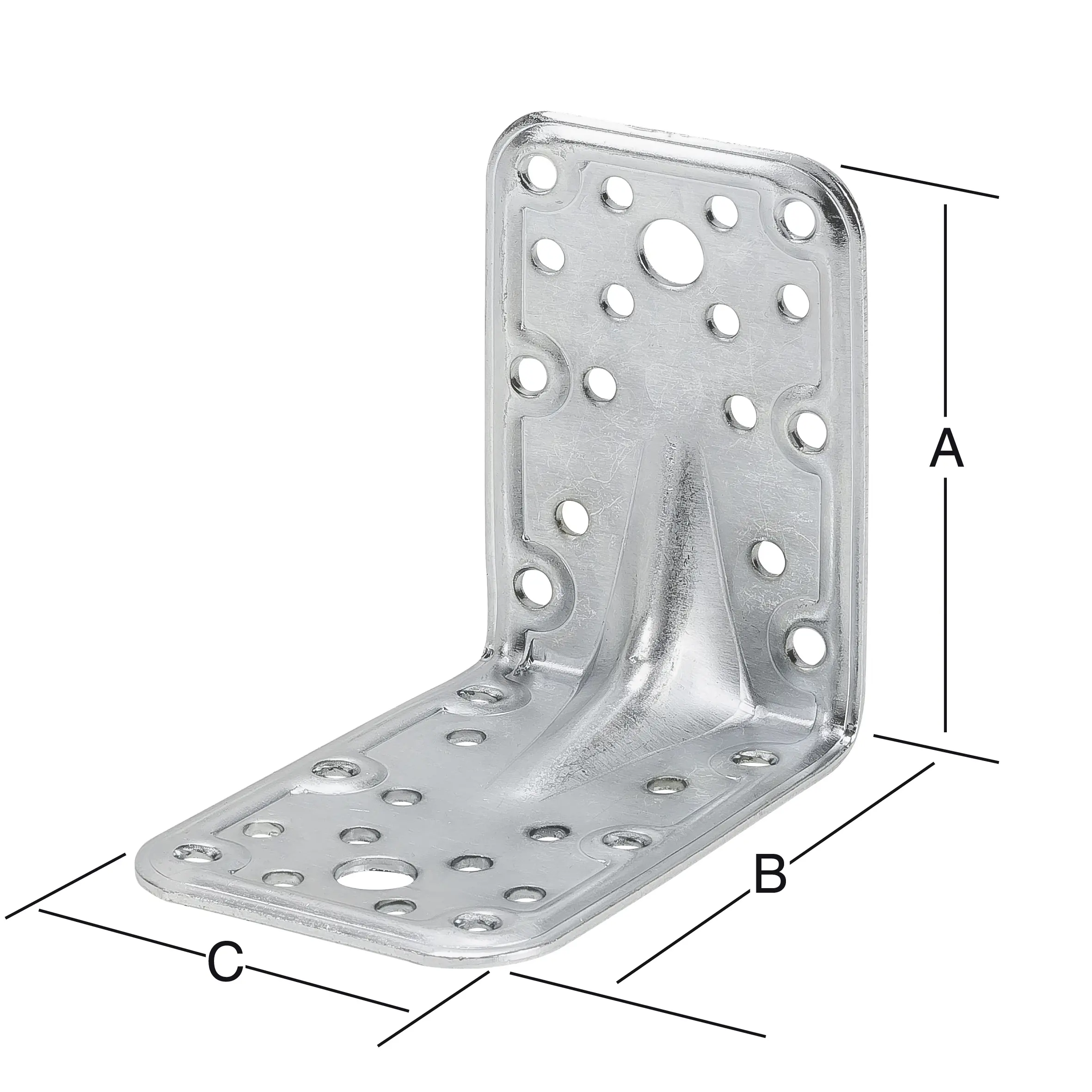 Vormann Combi-Winkelverbinder verzinkt 100 x 100 x 50 mm