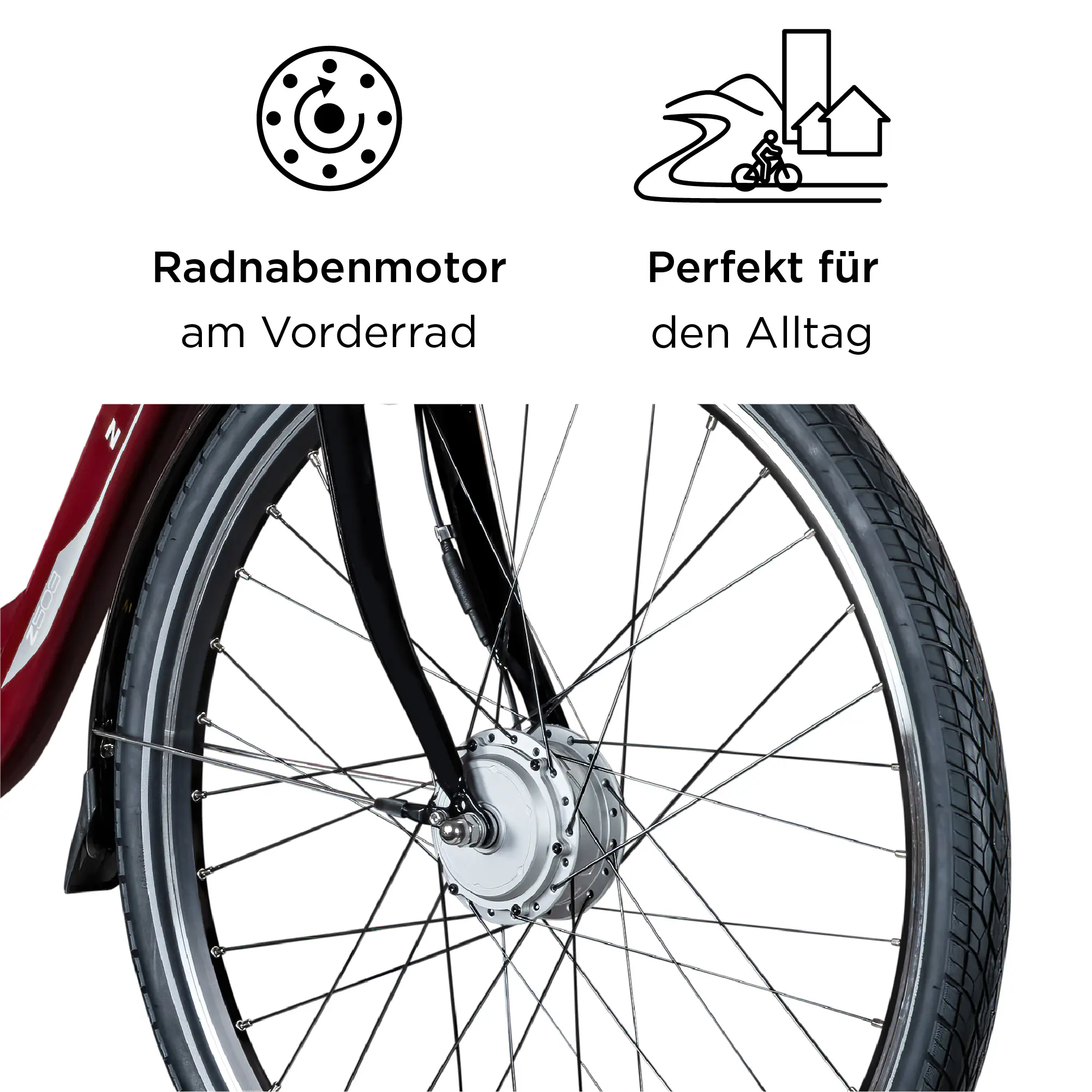 Zündapp E-Bike Z503 City 28 Zoll 7-Gang 522 Wh weinrot Zündapp E-Bike Z503 City 28 Zoll 7-Gang 522 Wh weinrot