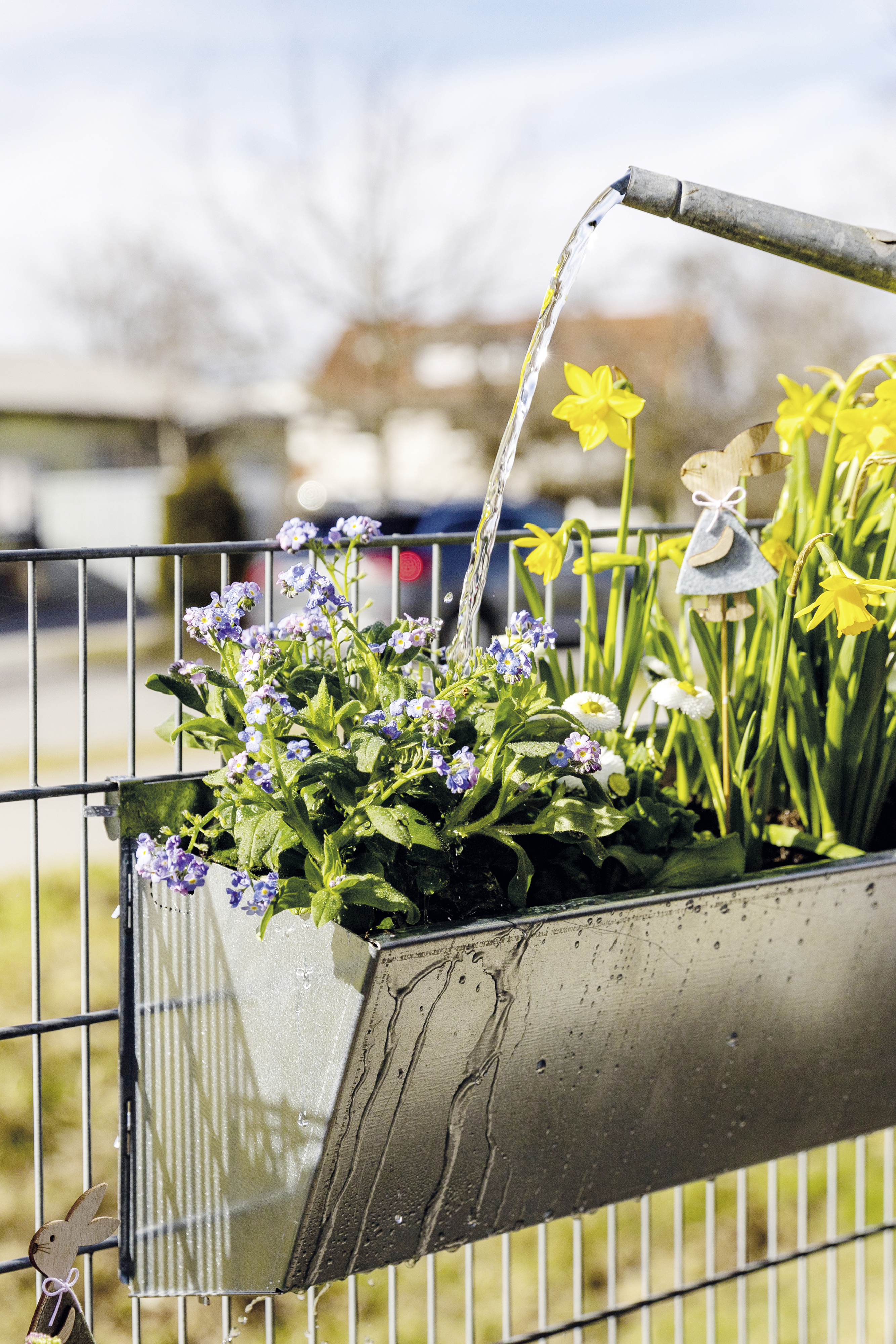 Bellissa Pflanzkasten Origami L, silber, 104 x 17,5 x 23 cm, verzinkter Stahl