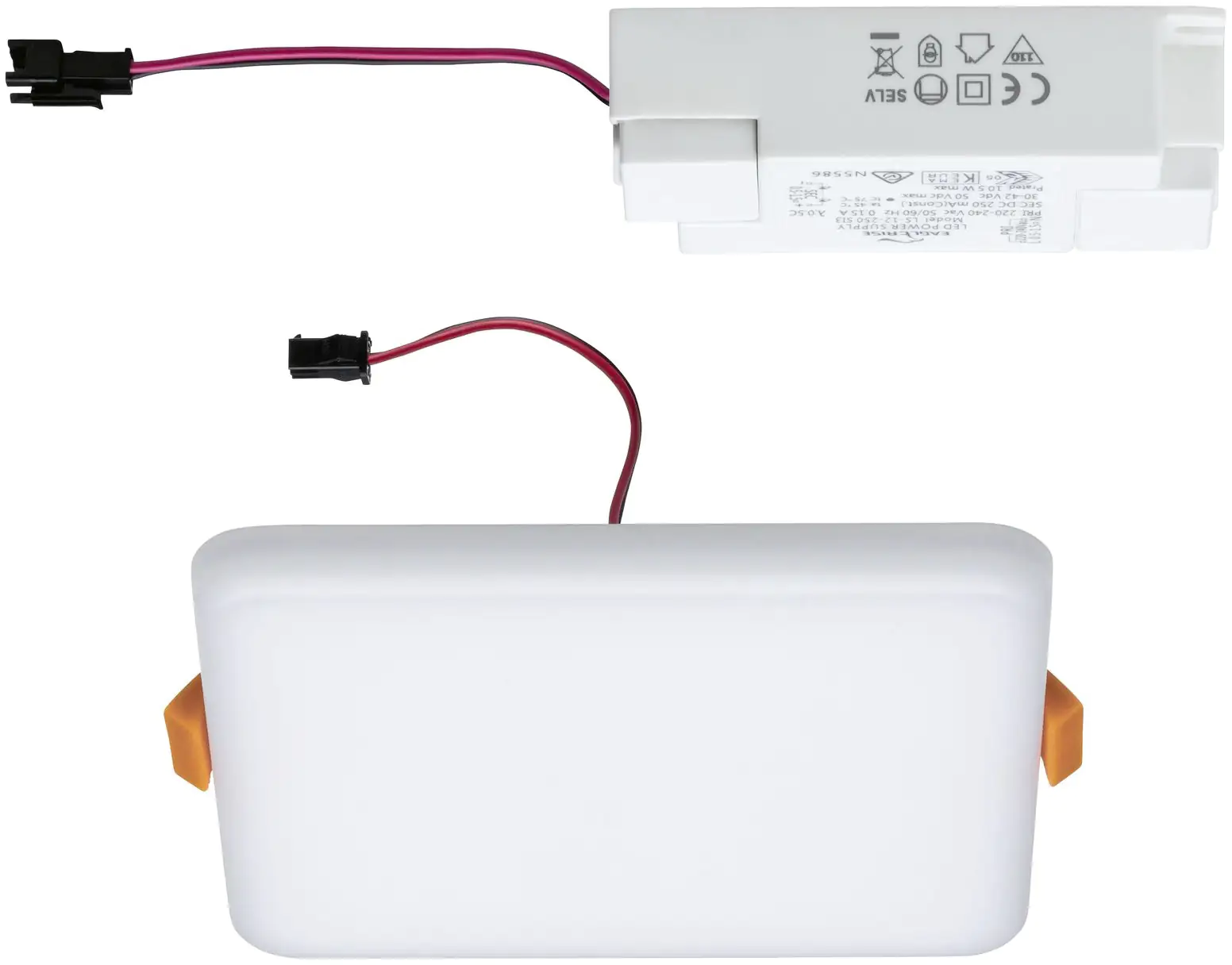 Paulmann Einbauleuchte LED Veluna Varifit eckig 12,5 cm 8,5 W satin