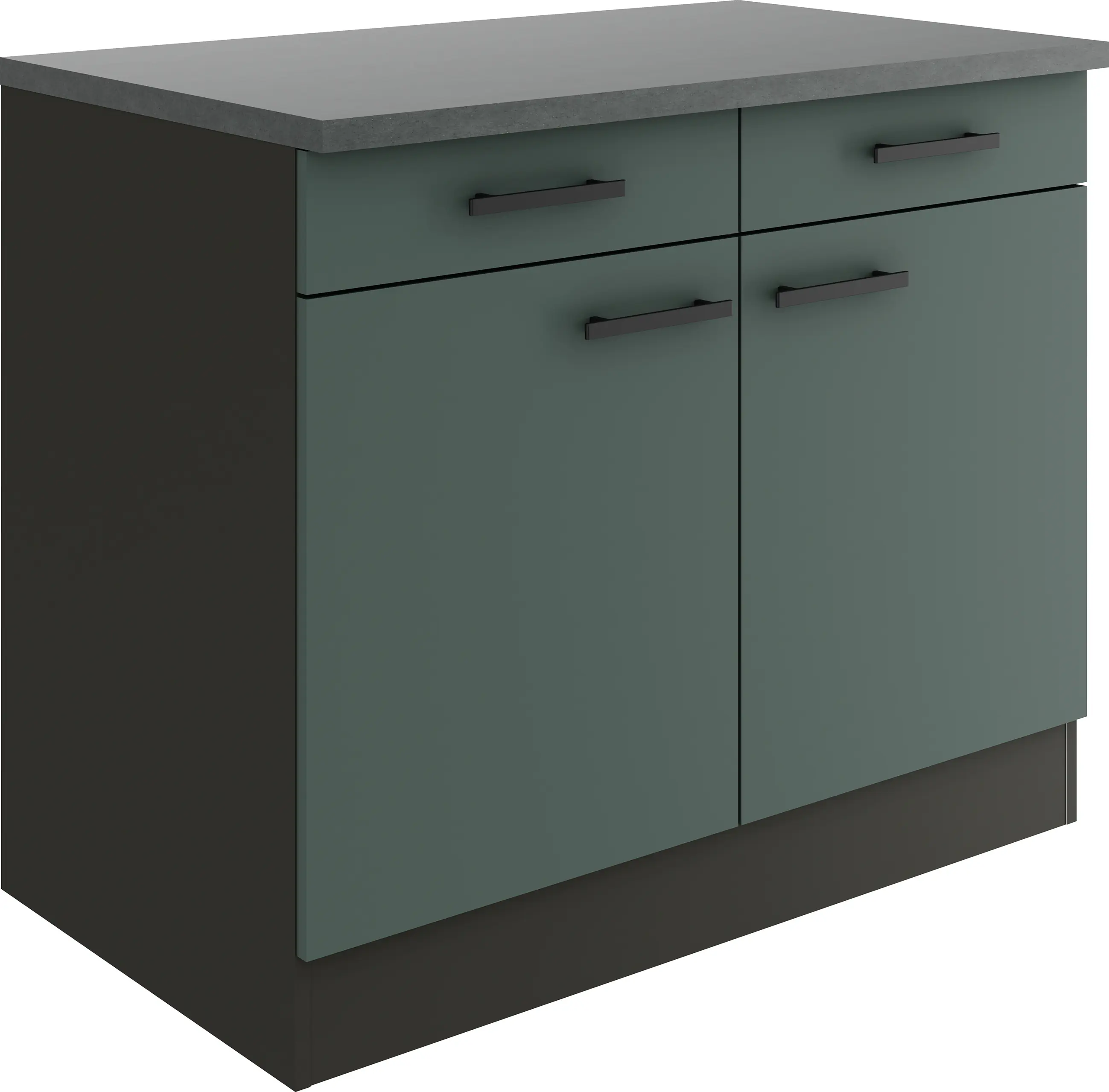 Optifit Unterschrank Verona 405 steingrün/anthrazit matt 100 cm