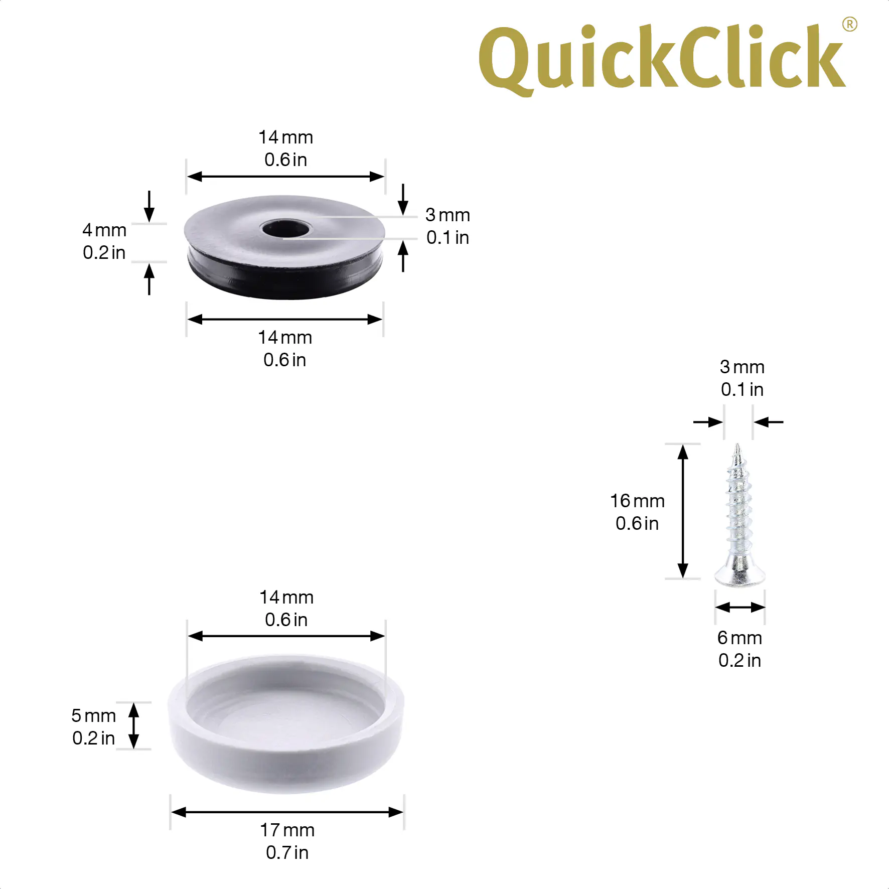 Wagner Möbelgleiter zum Anschrauben Hyper grau Ø 17 mm - 4 Stück Wagner Möbelgleiter zum Anschrauben Hyper grau Ø 17 mm - 4 Stück