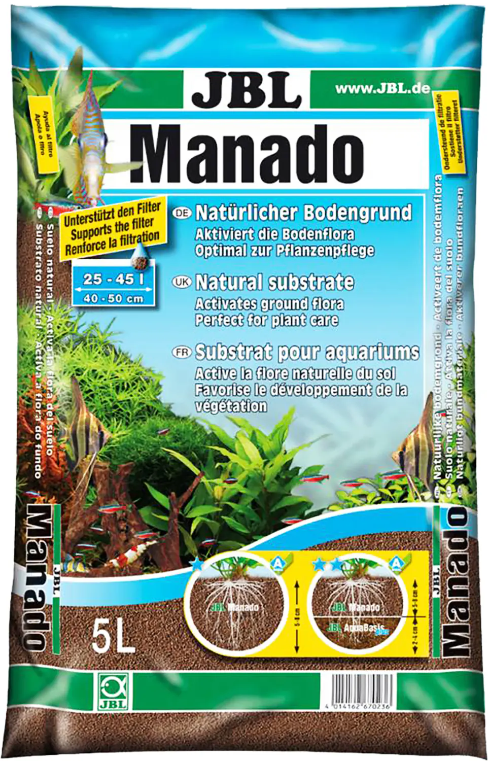 JBL Manado Naturbodengrund für Süßwasser Aquarien