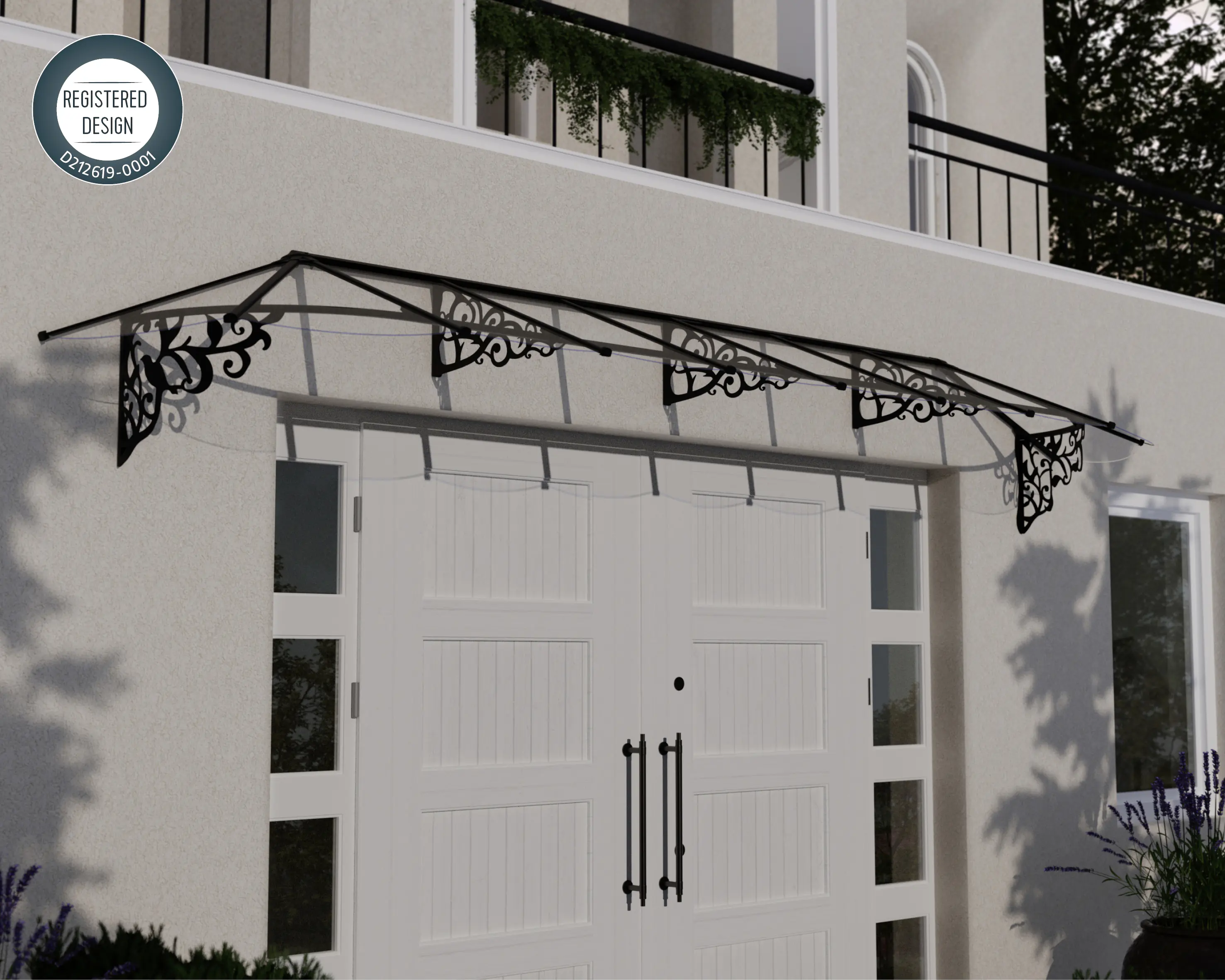 Canopia Vordach Lily 4700 Schwarz Alu 473 x 88 cm