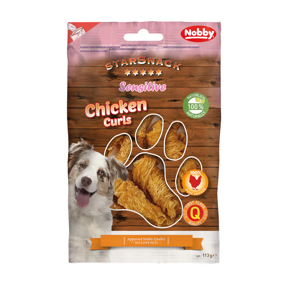 Nobby StarSnack Sensitive Hundeleckerli Chicken Curls 113 g Nobby StarSnack Sensitive Hundeleckerli Chicken Curls 113 g