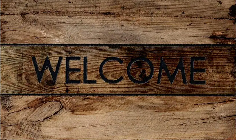 4002398900883 Fußmatte La Traviata Welcome Holz, 45 x 75 cm