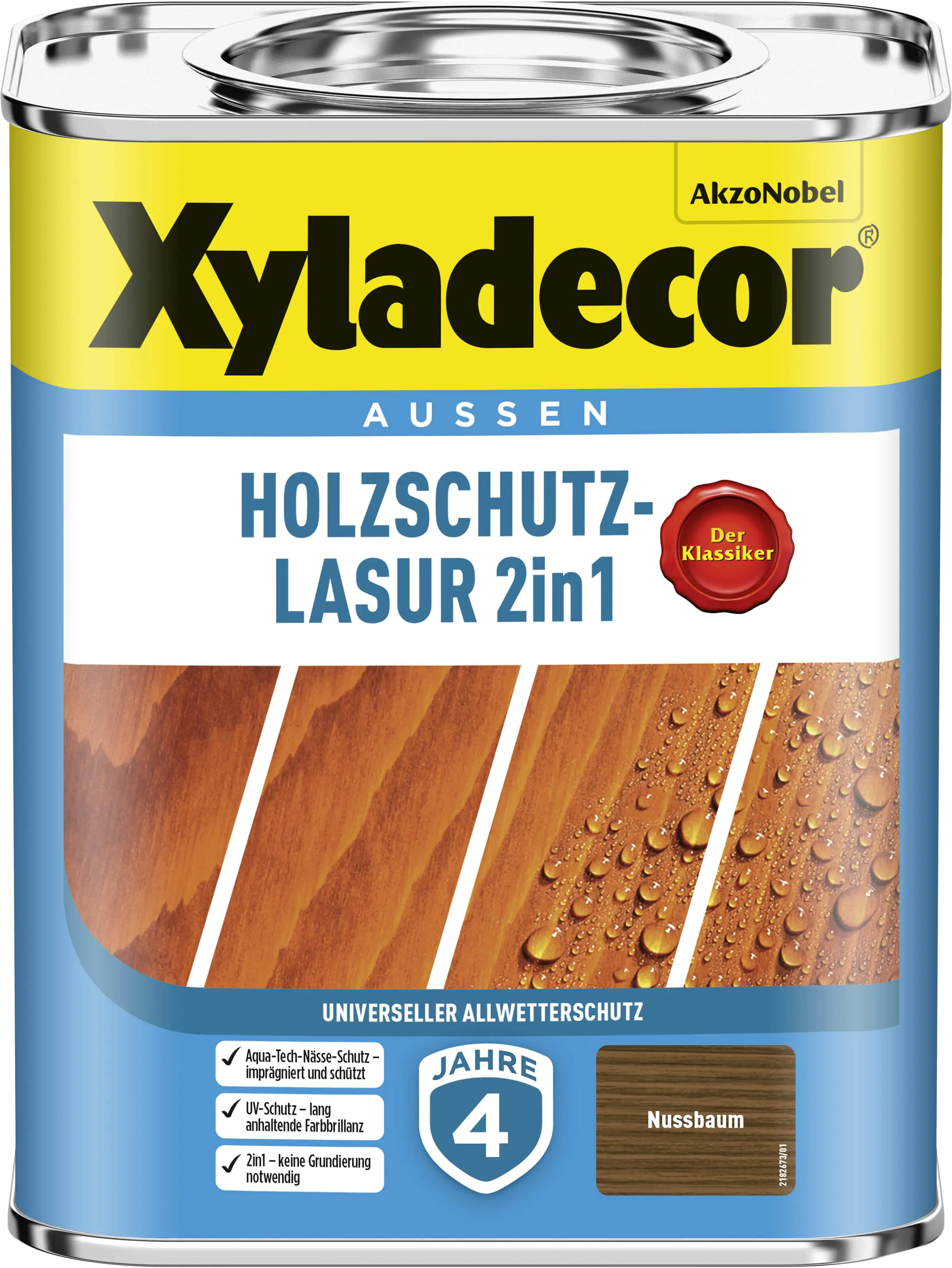 Xyladecor Holzschutzlasur 750 ml nussbaum 2in1