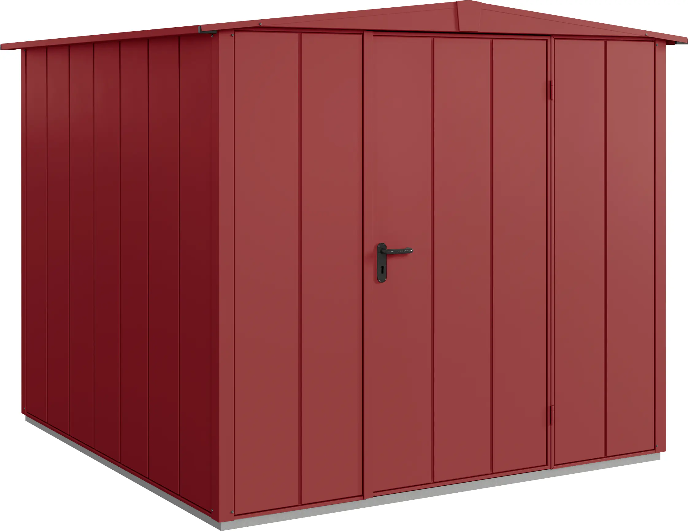 EcoStar Gerätehaus Elegant-S Typ 2 purpurrot 1 flg 258,8 x 247,7 x 216 cm