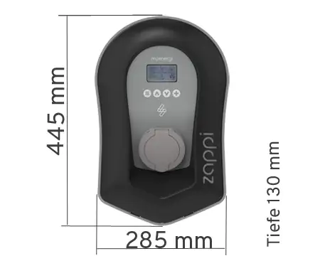 Zappi Wallbox V2.1 mit 6,5 Kabel weiß 3,7/4,3/11/22 kW