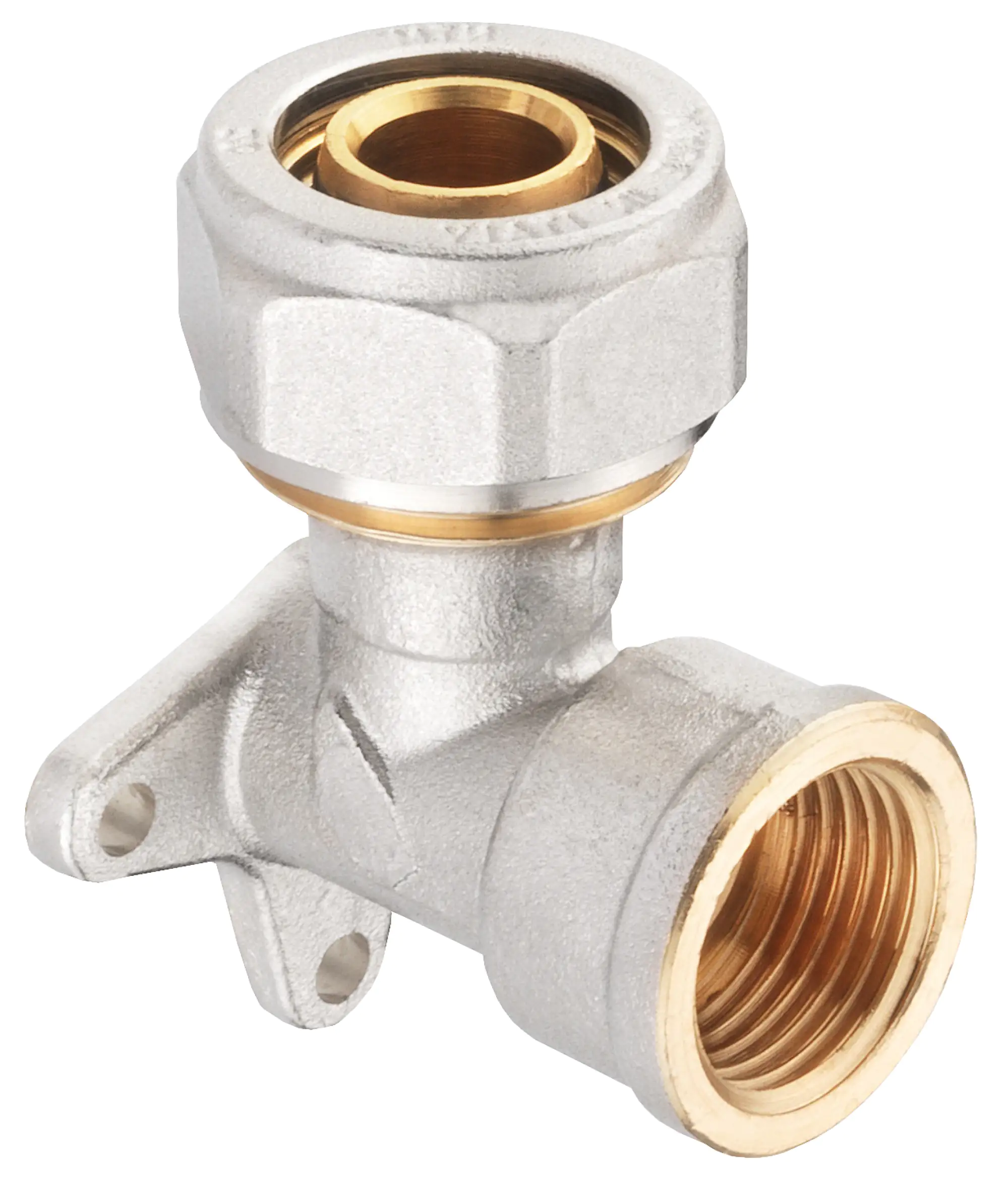 4035300820139 Cornat Schraub-Wandscheibe 90° komplett ø 20 mm 3/4" IG Messing vernickelt