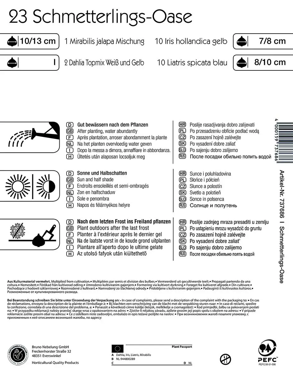 Kiepenkerl Schmetterlingsoase 23 Stück