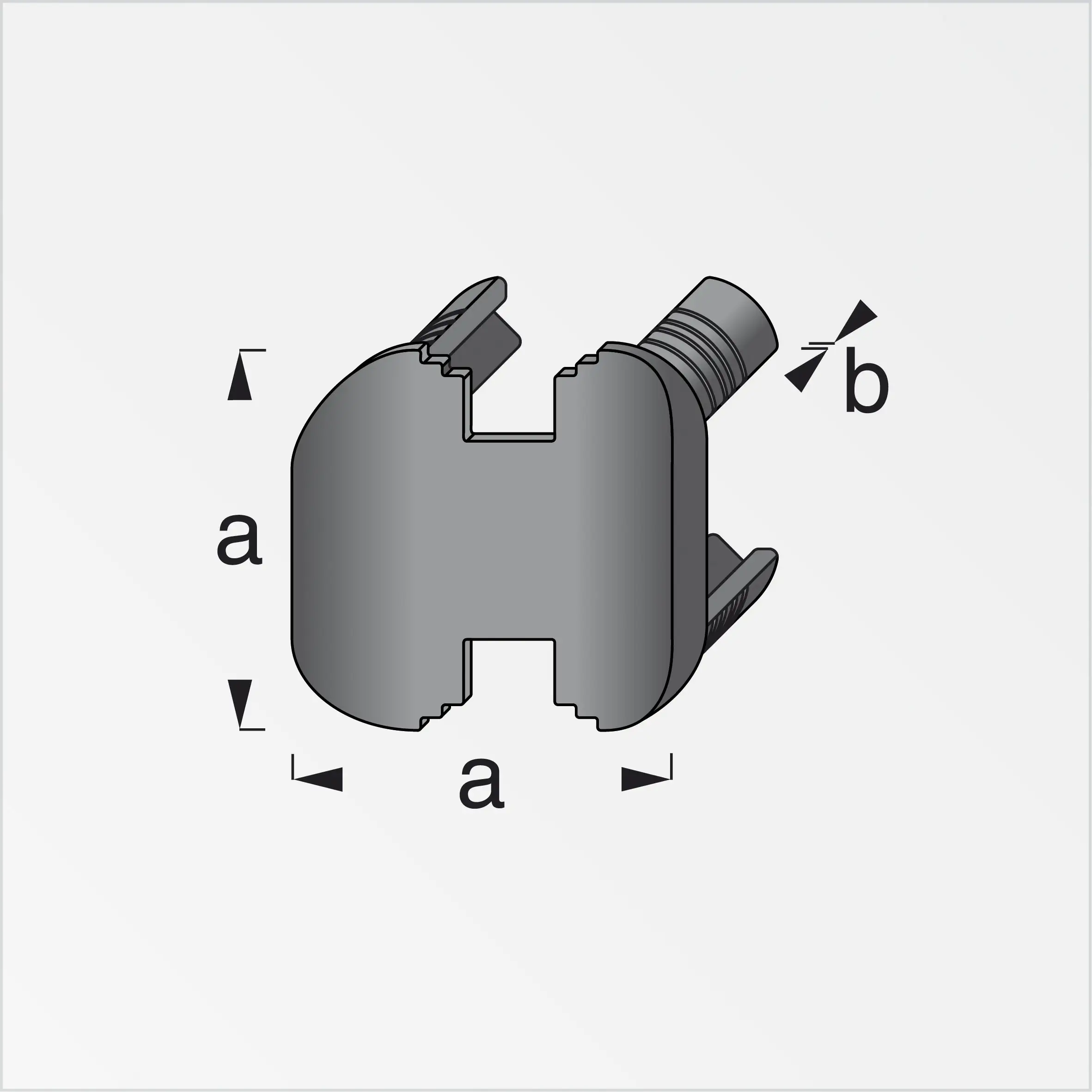 coaxis®-Verbindungskappe für Säulen-Profil 35.5 x 9.5 mm (Kunststoff) coaxis®-Verbindungskappe für Säulen-Profil 35.5 x 9.5 mm (Kunststoff)