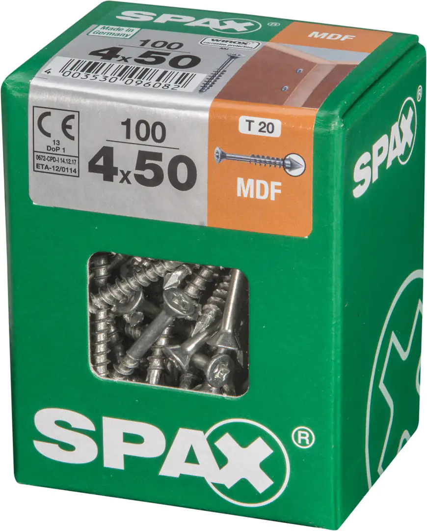 Spax Faserplattenschrauben 4.0 x 50 mm TX 15 - 100 Stk.