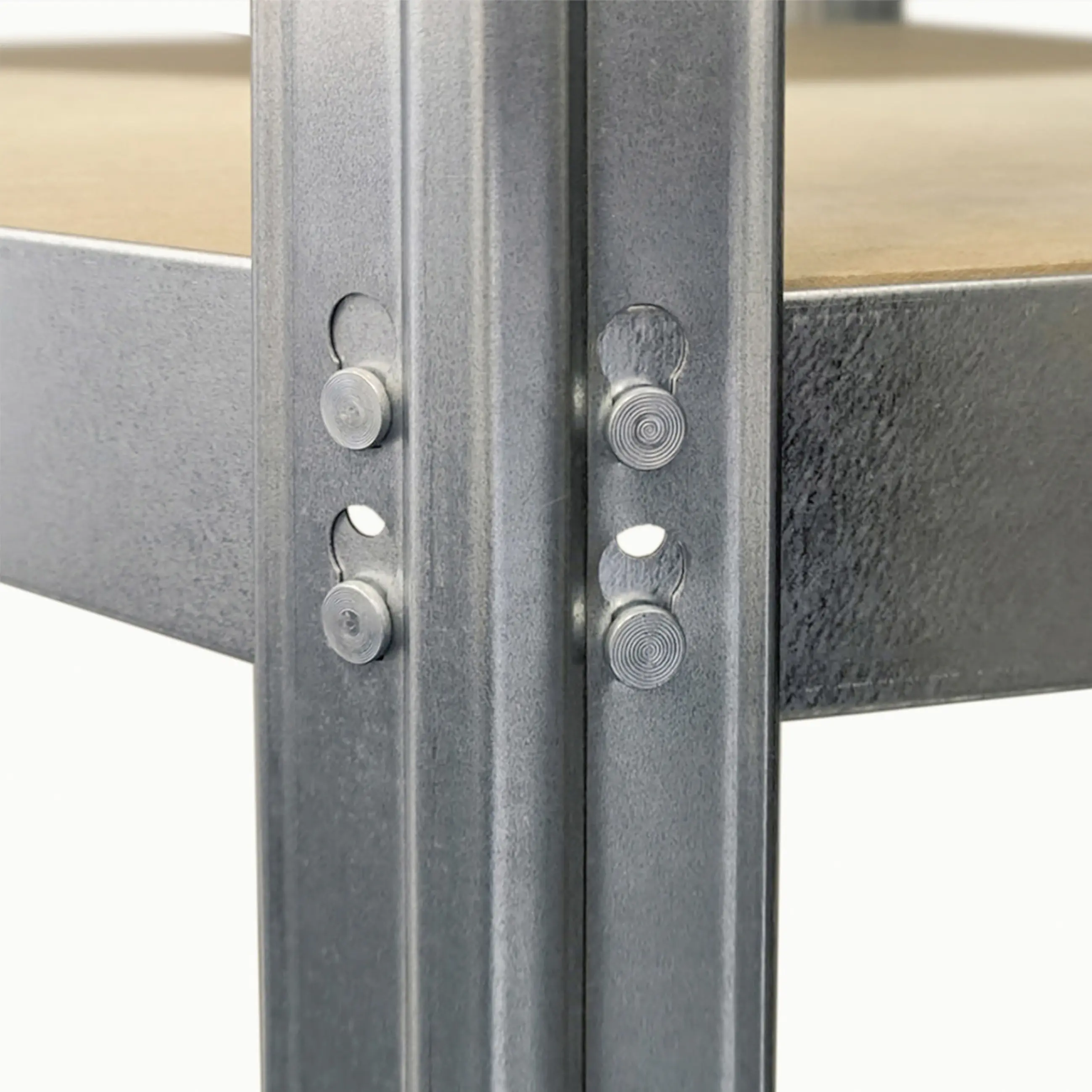 Ar Shelving Eck-Schwerlastregal Rivet Budget verzinkt 180 x 70 cm 4 HDF Böden 700 kg