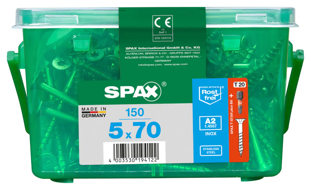 Spax Universalschrauben 5.0 x 70 mm TX 20 - 150 Stk.
