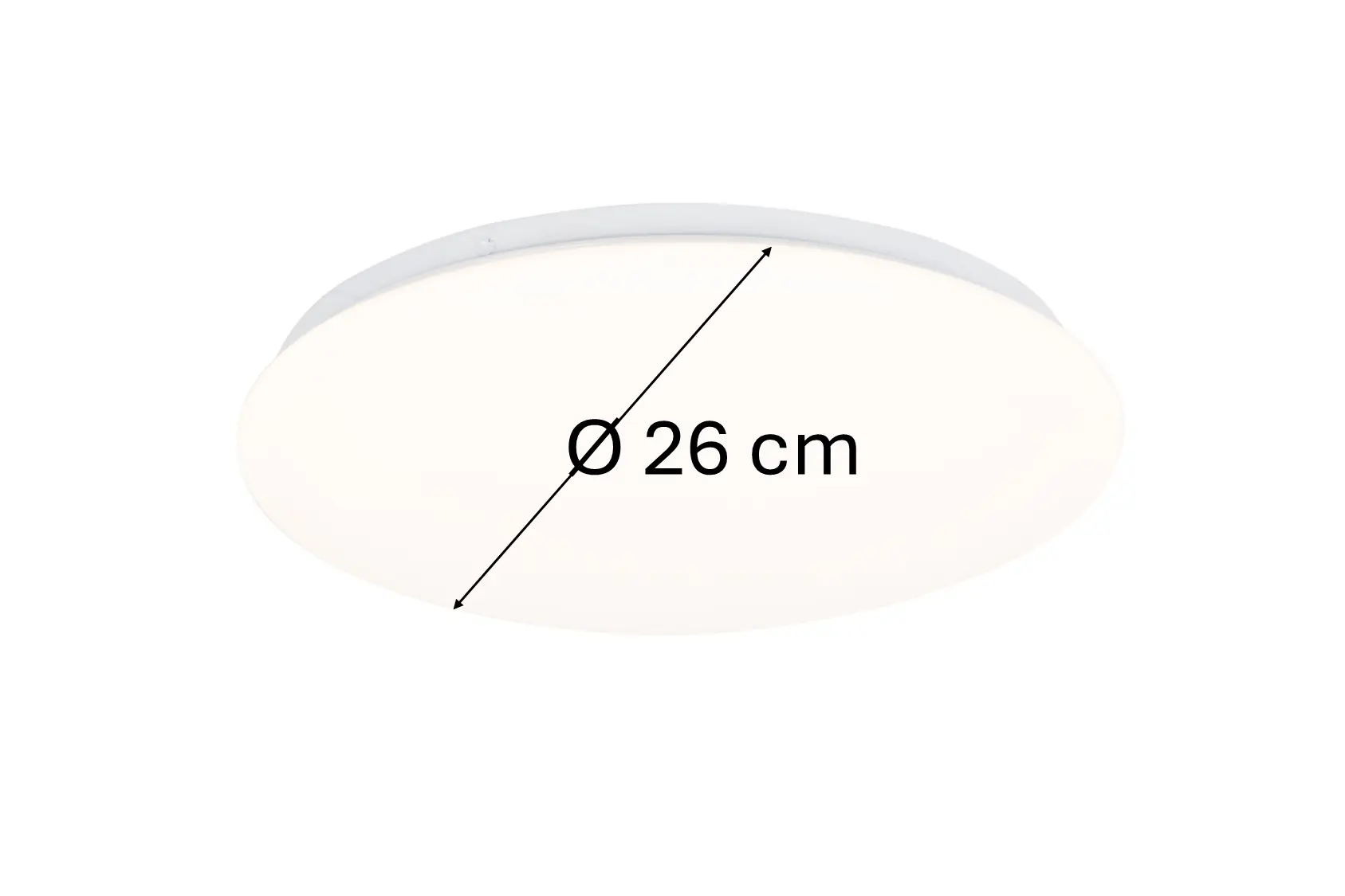 Mylight LED-Deckenleuchte Ø 26 x 7 cm warmweiß weiß