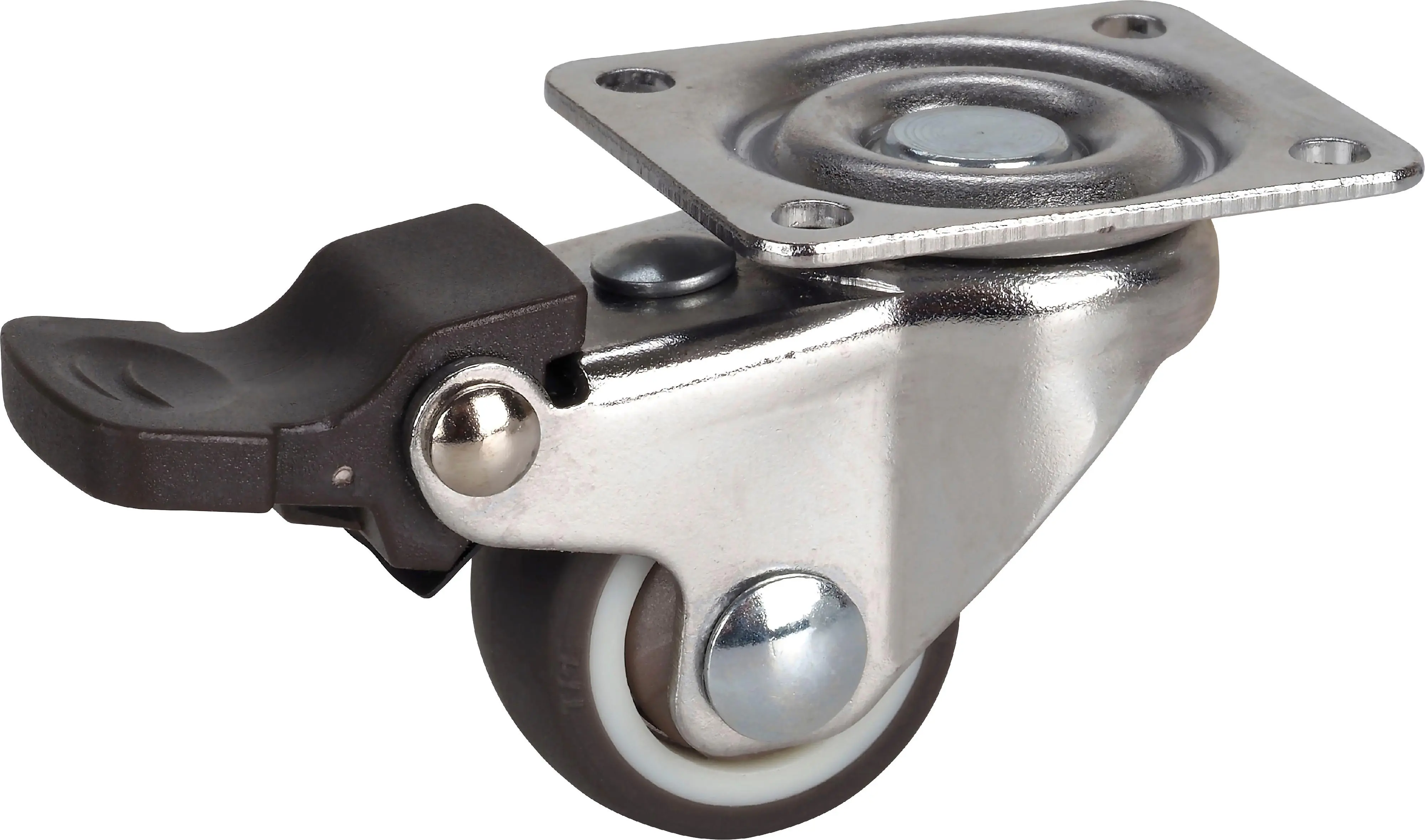 Möbel-Lenkrolle mit Radfeststeller 25 x 12,5 mm Tragkr. 15 kg