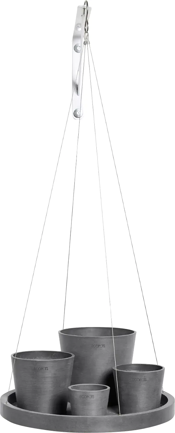 Ecopots Untersetzer hängend grau Ø 36 cm