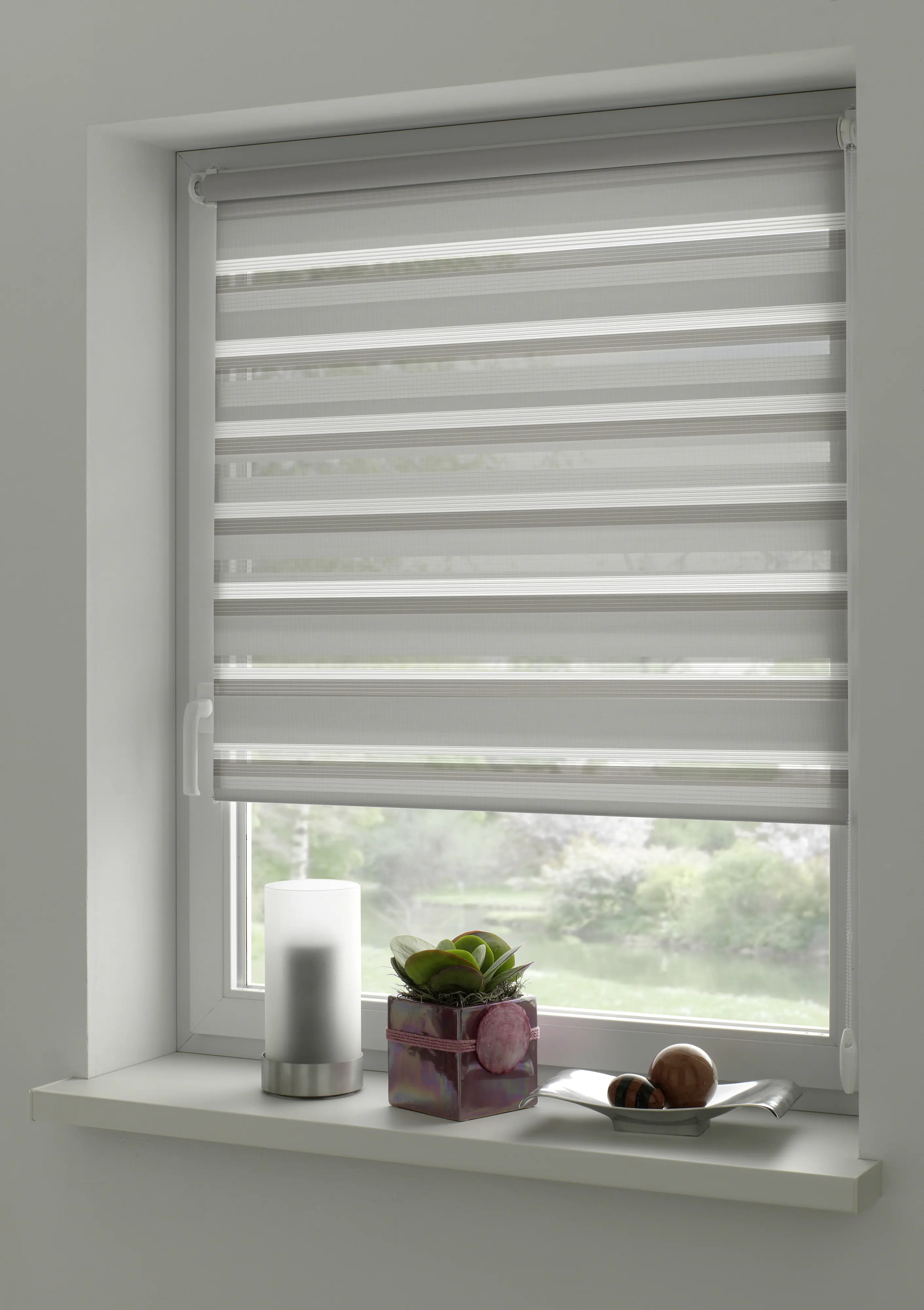 Gardinia EasyFix Doppelrollo grau 60 x 150 cm