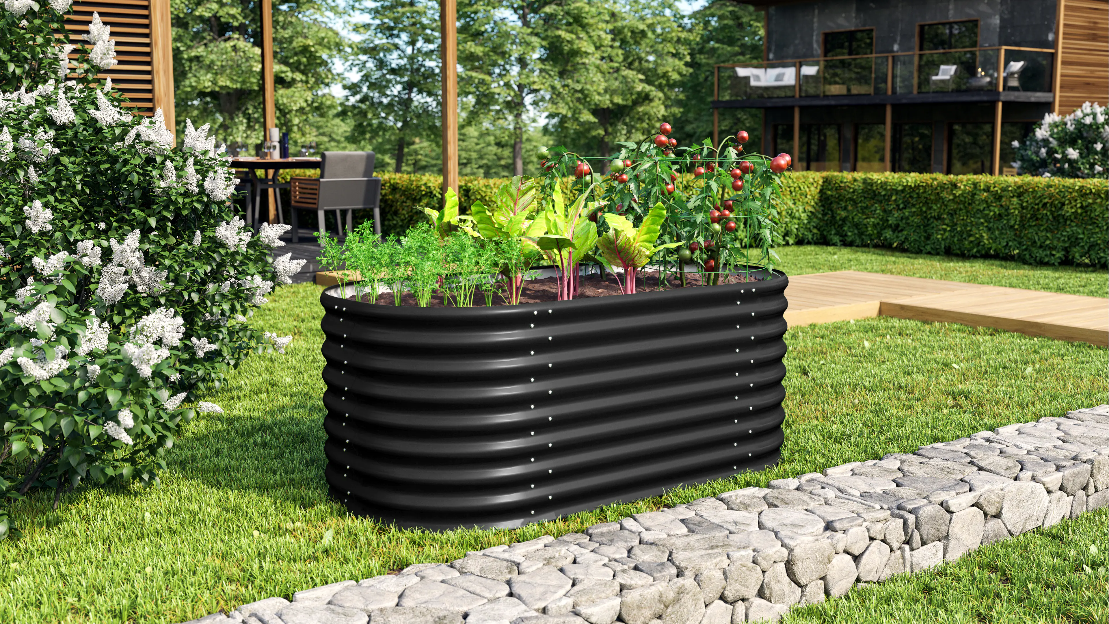 Vitavia Hochbeet Terra 630 162 x 82 x 63 cm schwarz Vitavia Hochbeet Terra 630 162 x 82 x 63 cm schwarz