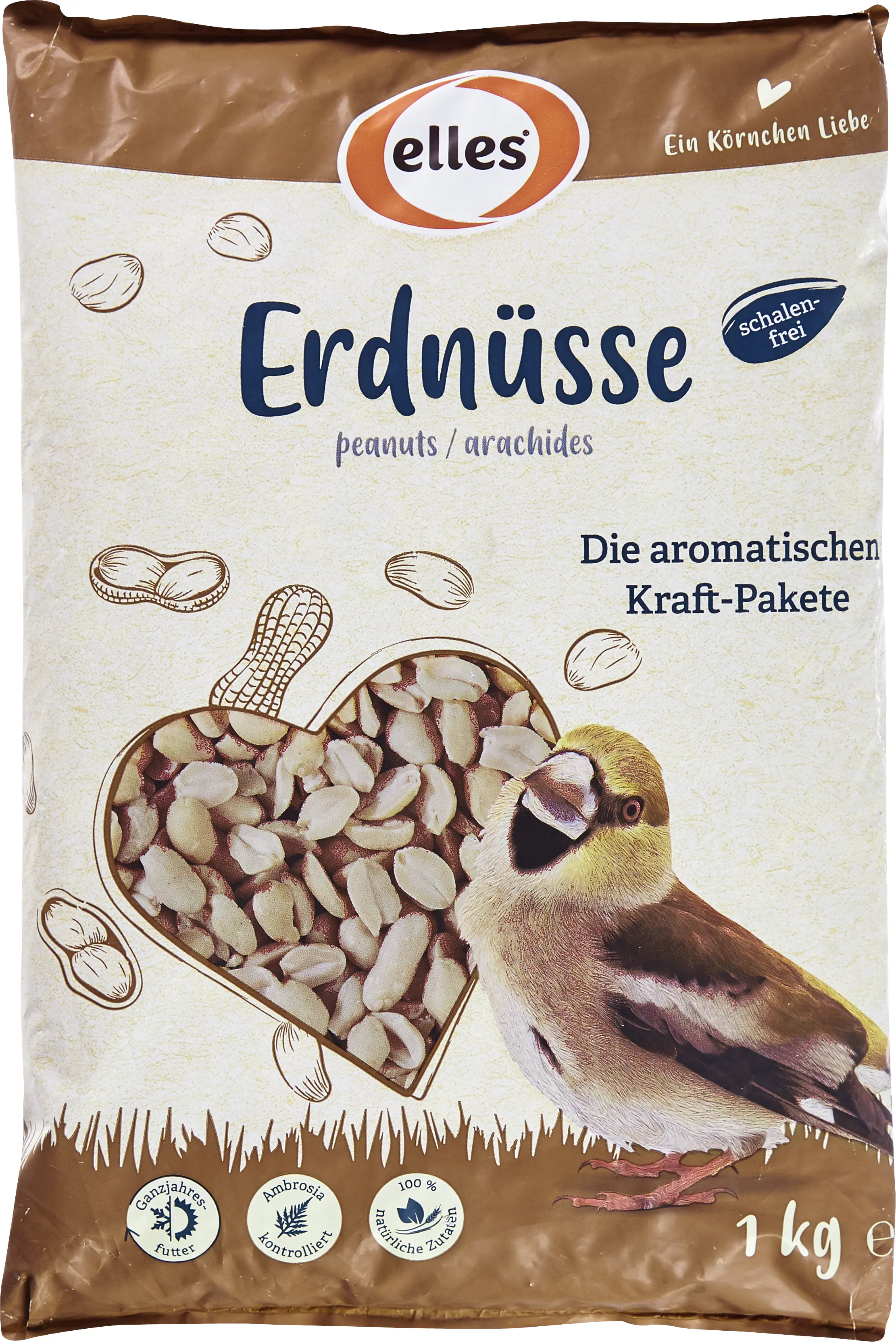 Elles Wildvogelfutter Erdnusskerne 1 kg