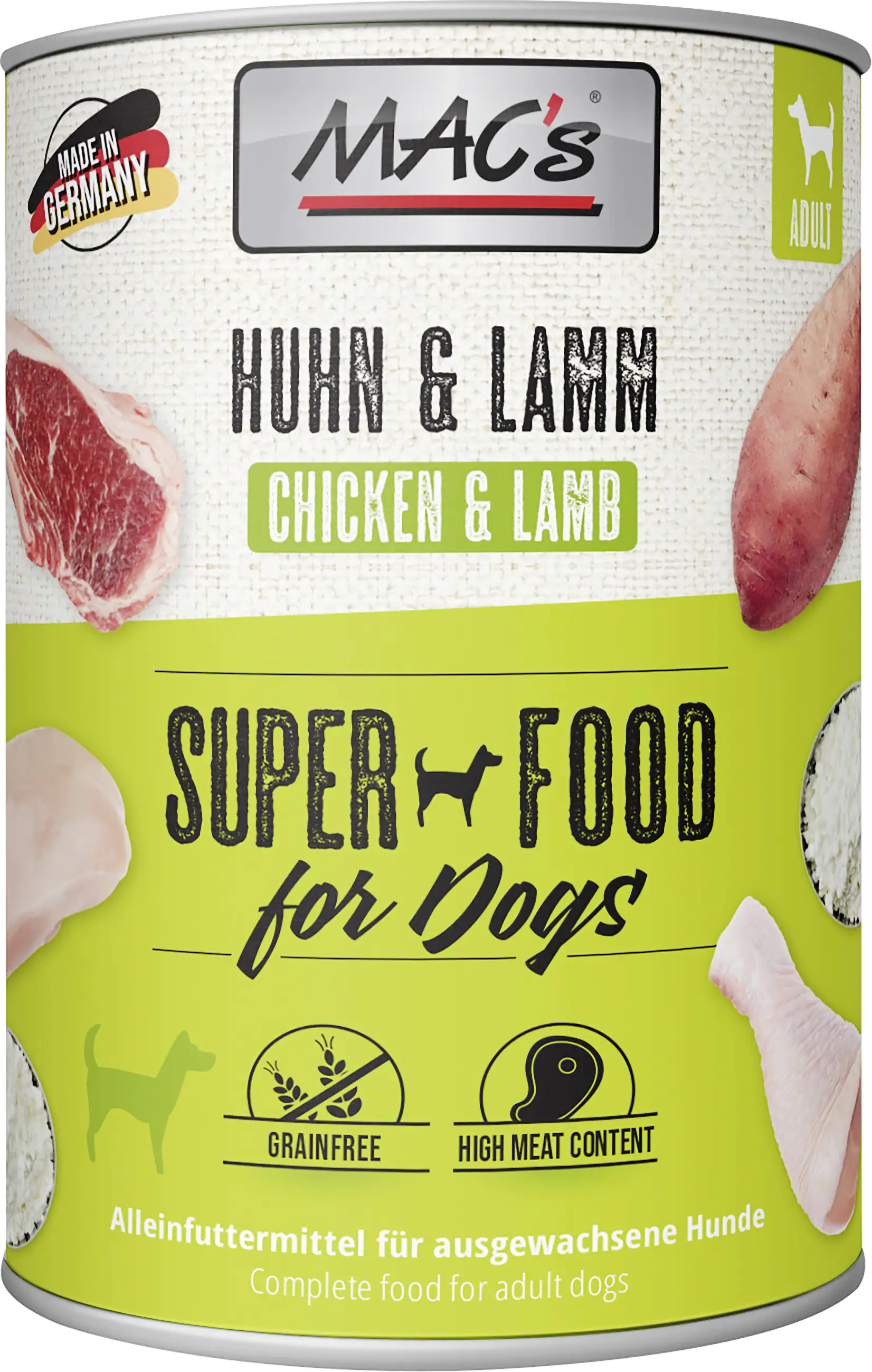 Macs Dog Hundenassfutter Adult getreidefrei 400 g Geflügel & Lamm