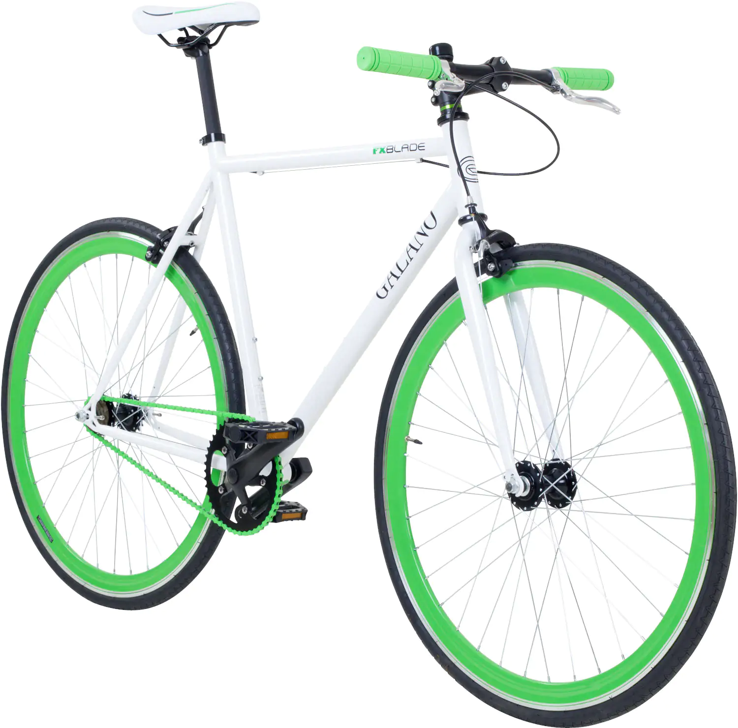 Galano Blade Fixiebike Singlespeed 28 Zoll RH 56cm 1-Gang weiß grün