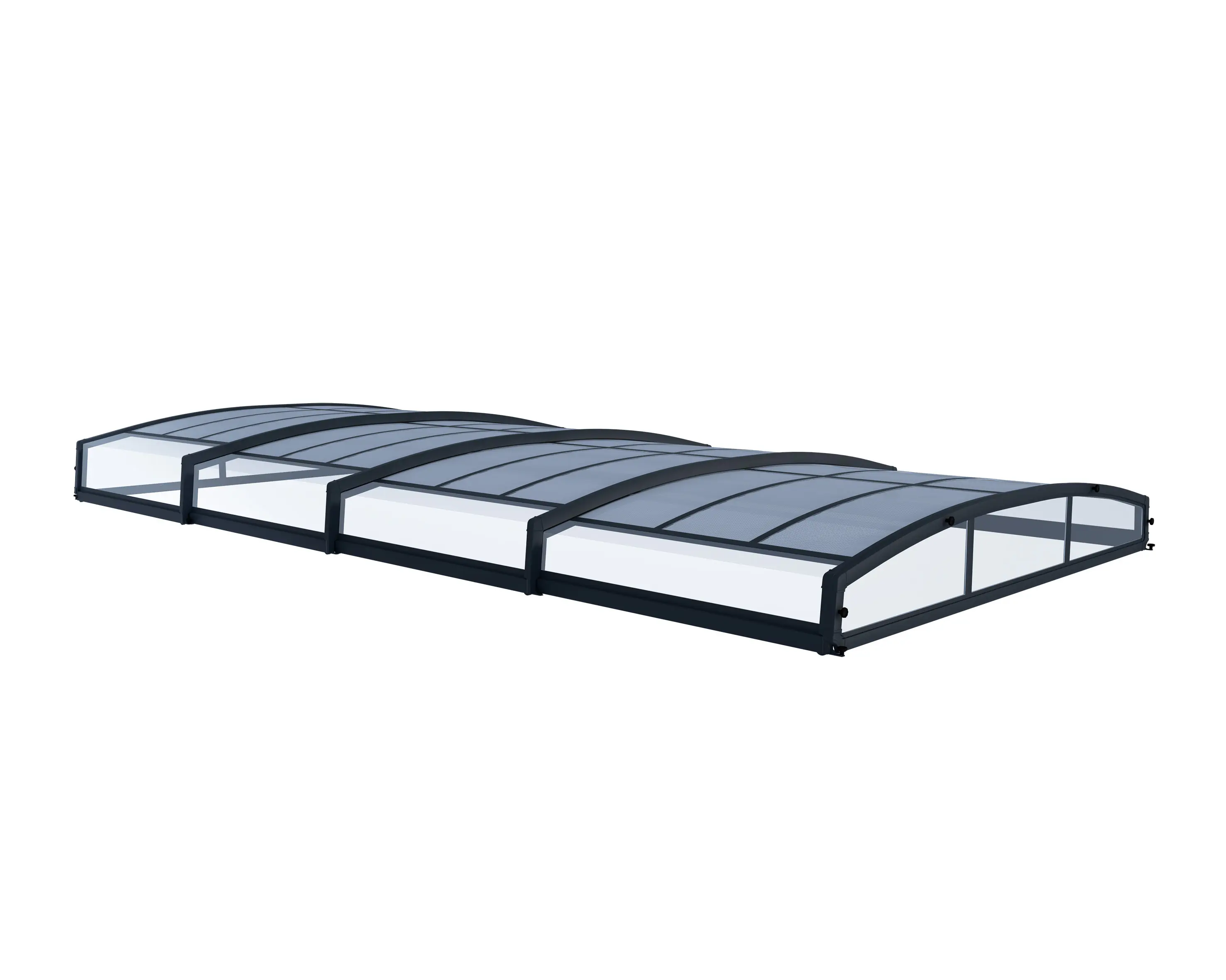 Canopia Poolüberdachung Majorca, 8,74 x 4,7 m, grau Aluminiumrahmen mit Polycarbonatplatten