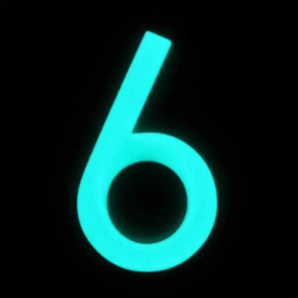 Alpertec Hausnummer 6 Selbstklebend Nachtleuchtend Alpertec Hausnummer 6 Selbstklebend Nachtleuchtend