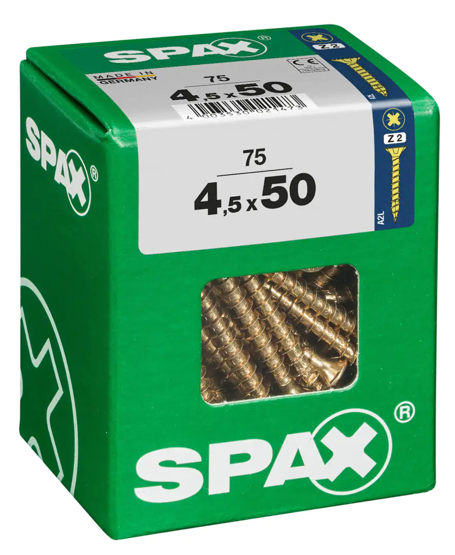 Spax Universalschrauben 4.5 x 50 mm PZ 2 - 75 Stk.