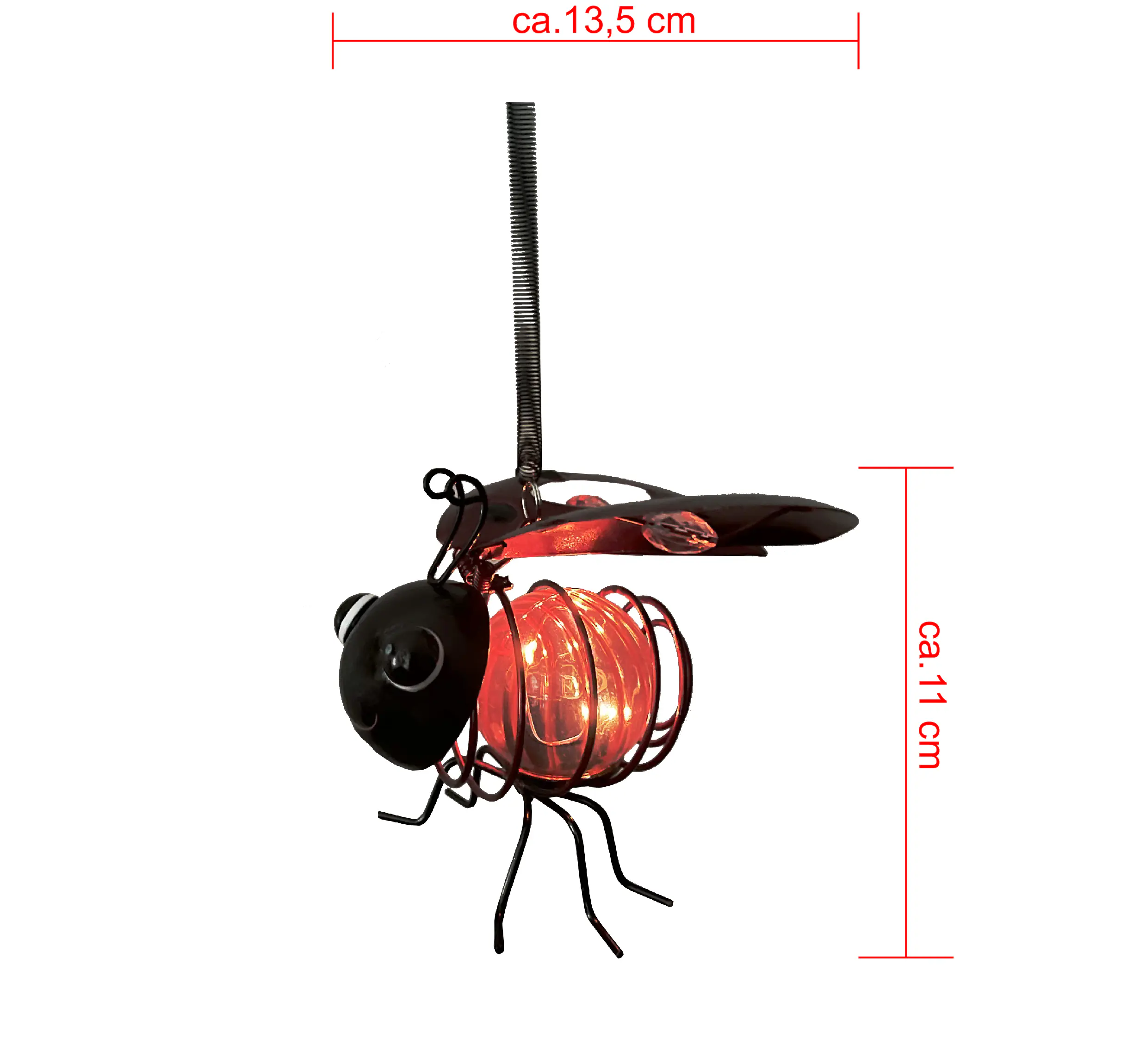 Dapo LED Solarleuchte Dekofigur Ameise warmweiß