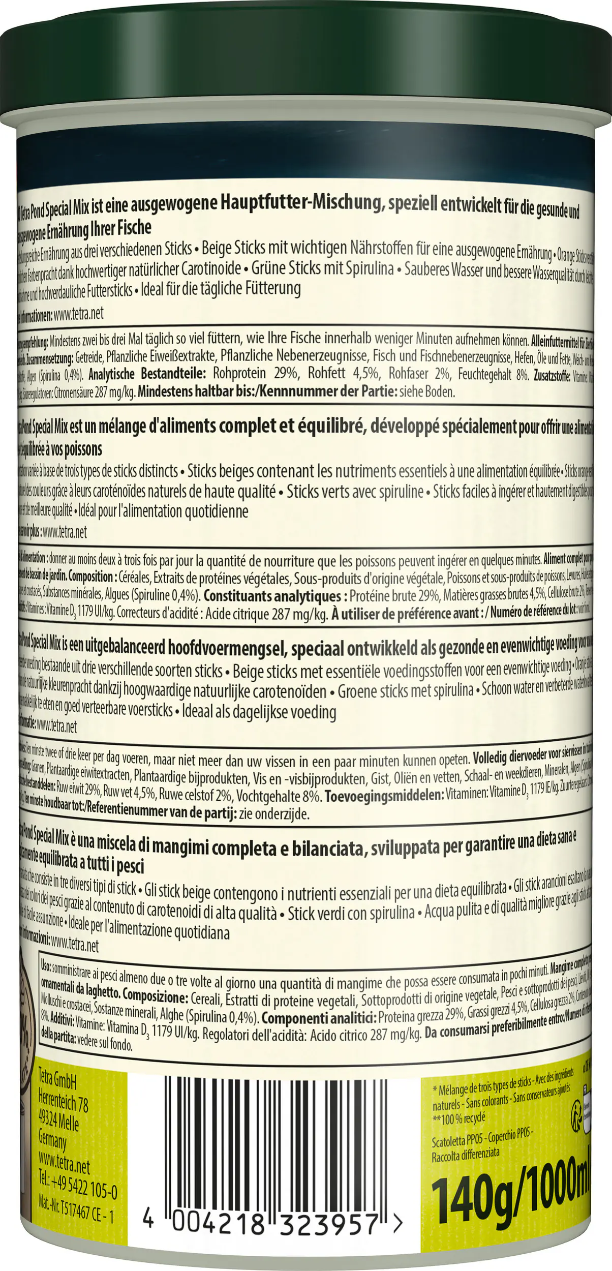 Tetra Teichfischfutter Pond Special Mix 1 L
