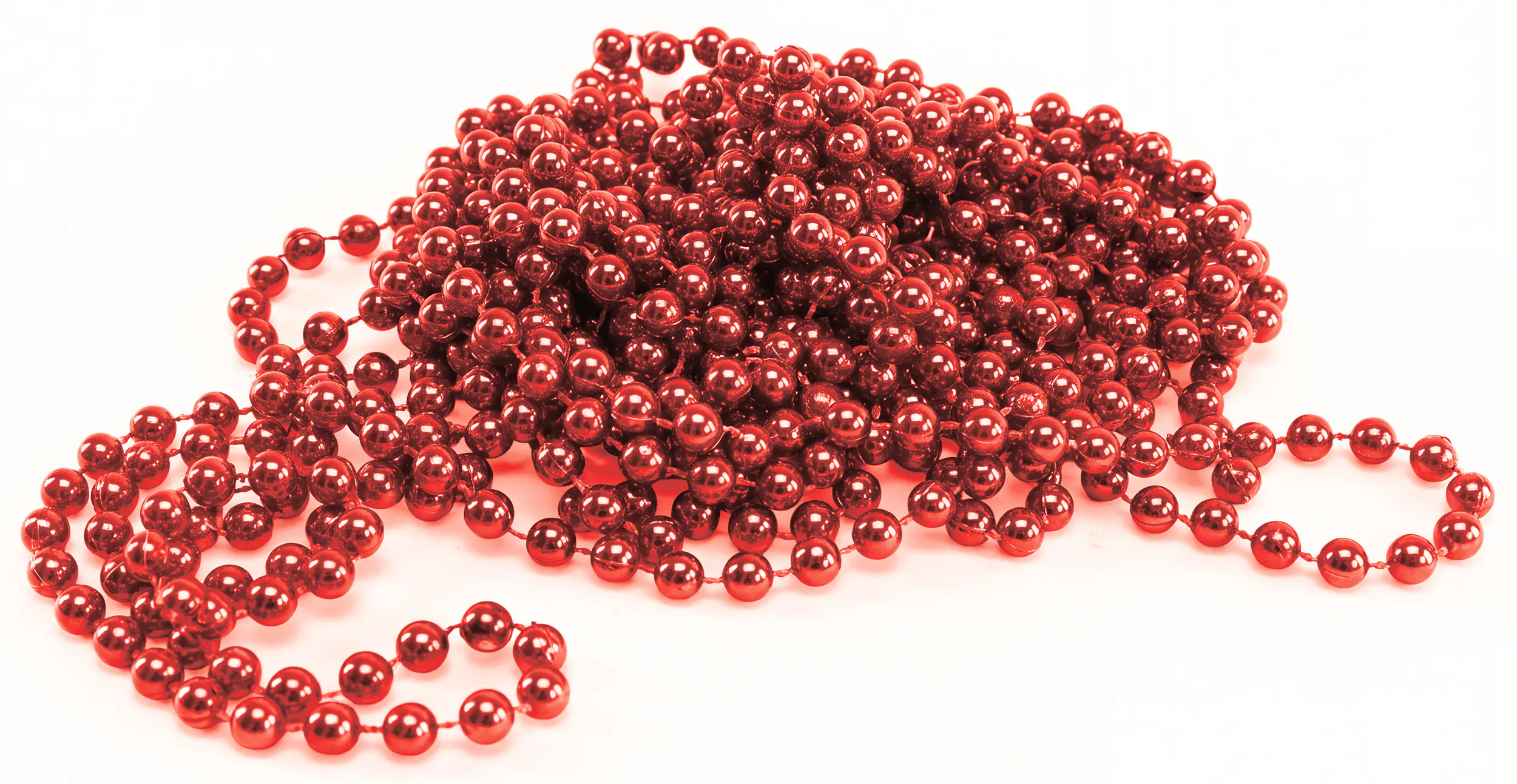 TrendLine Perlenkette bruchfest, langlebig 10 m rot