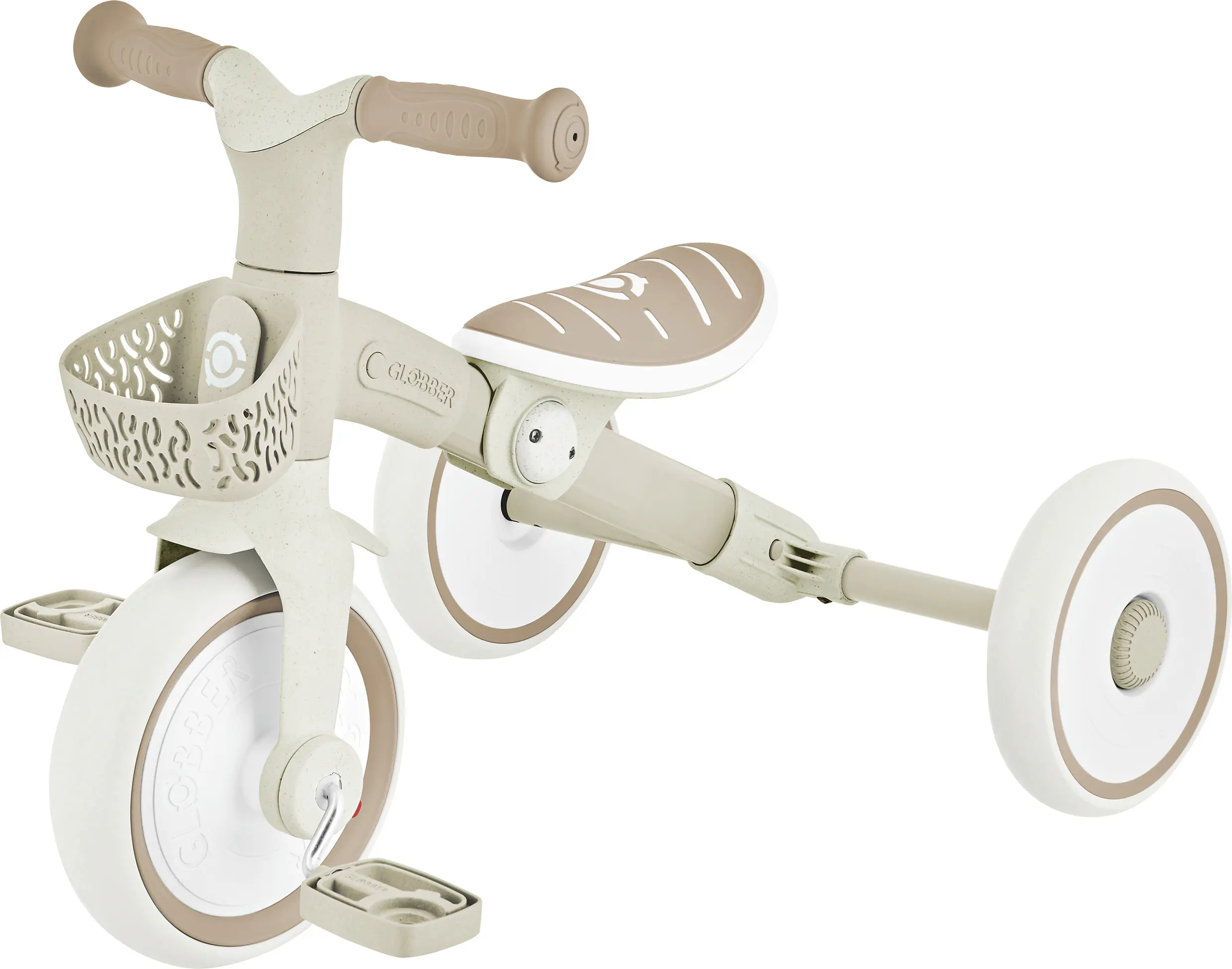 Globber Dreirad für Kinder Learning Trike 2-in-1 Plus Eco taupe